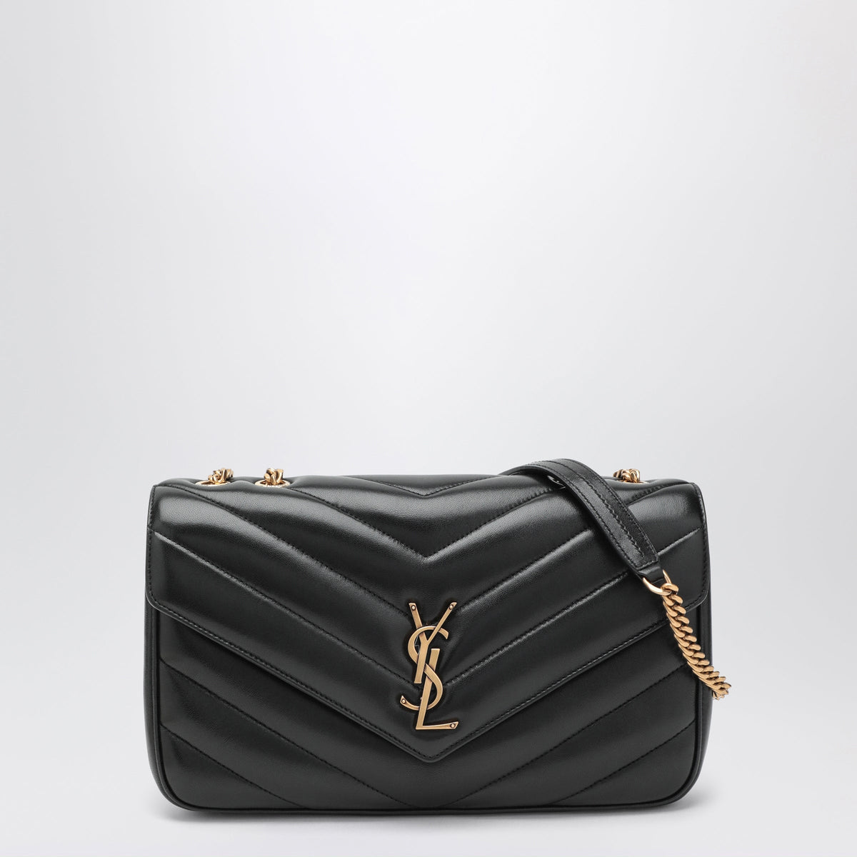 Saint Laurent Medium Black Leather Loulou Bag Women SAINT LAURENT