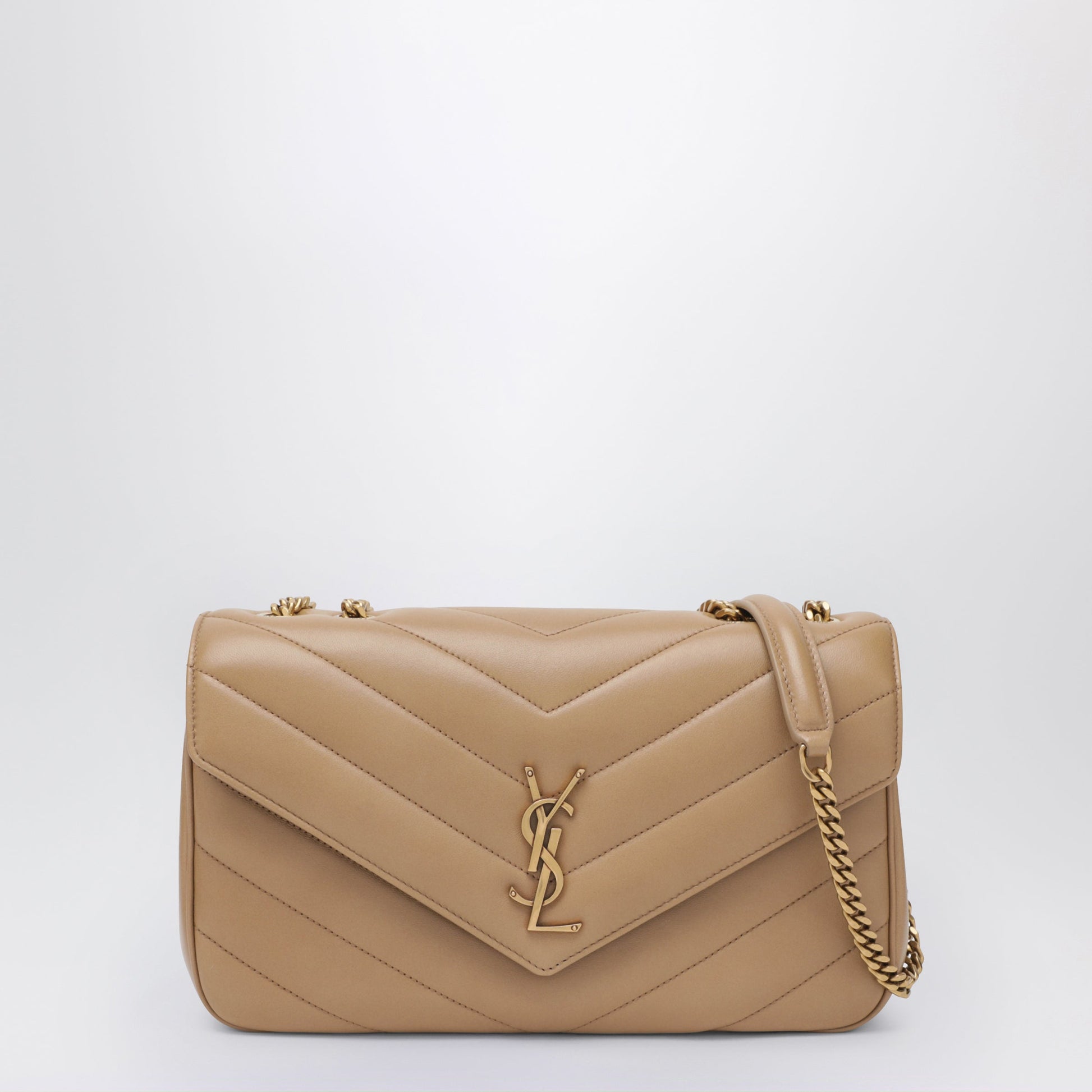 Saint Laurent Medium Light Brown Loulou Leather Bag Women SAINT LAURENT