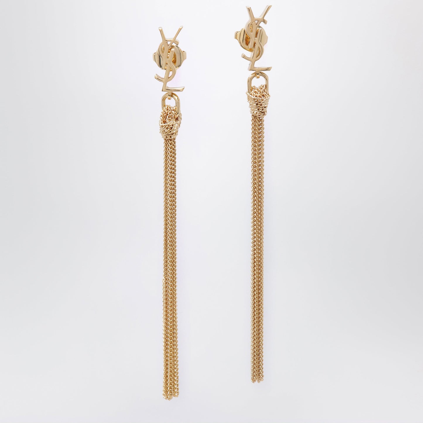Saint Laurent Cassandre Pendant Earrings In Gold-Tone Metal Women SAINT LAURENT