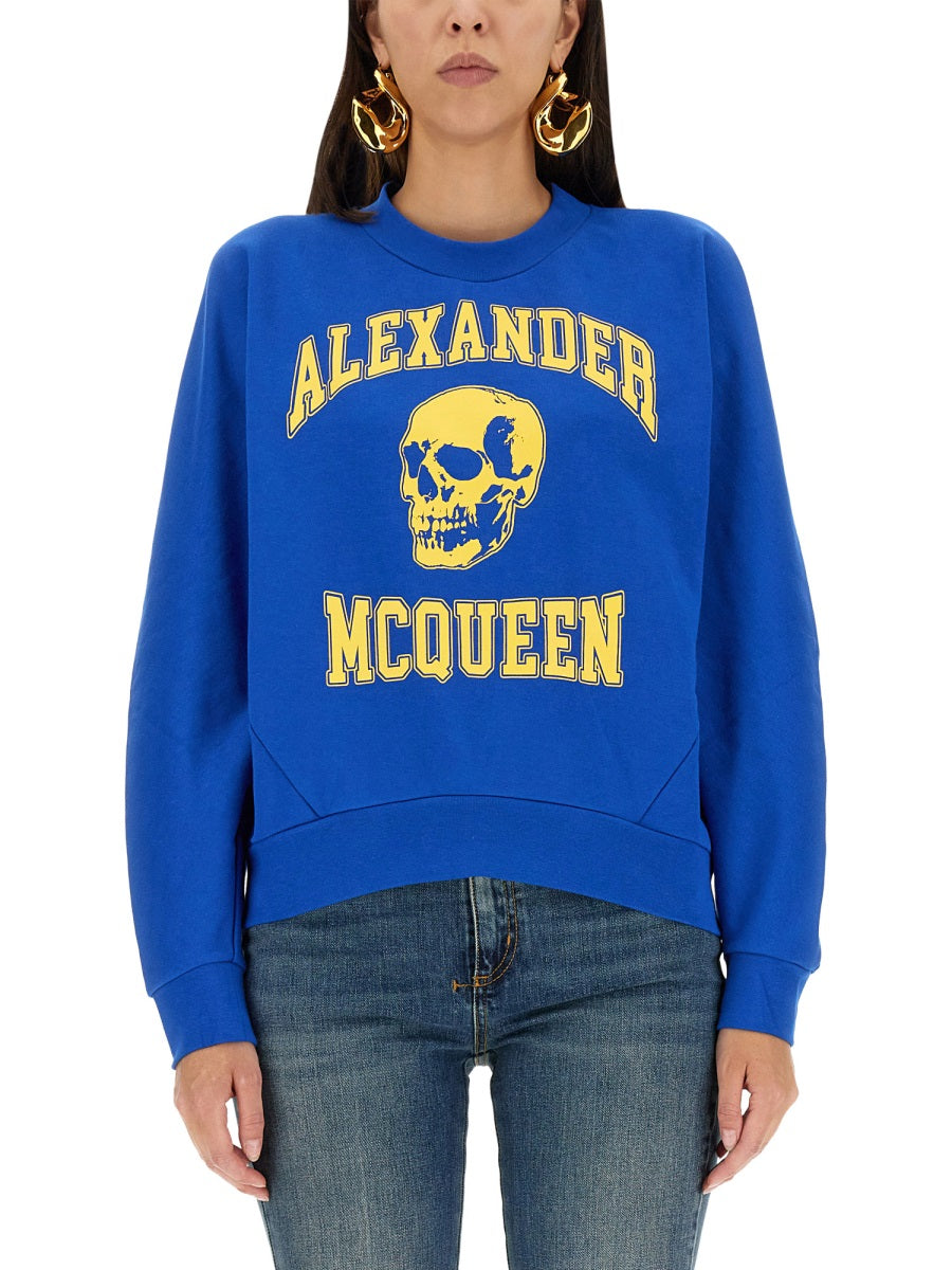 Alexander Mcqueen Women Varsiity Skull Sweatshirt ALEXANDER MCQUEEN