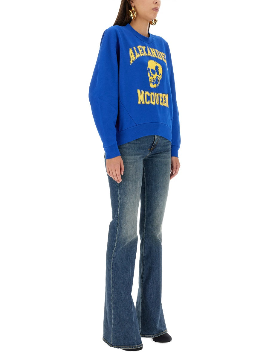 Alexander Mcqueen Women Varsiity Skull Sweatshirt ALEXANDER MCQUEEN