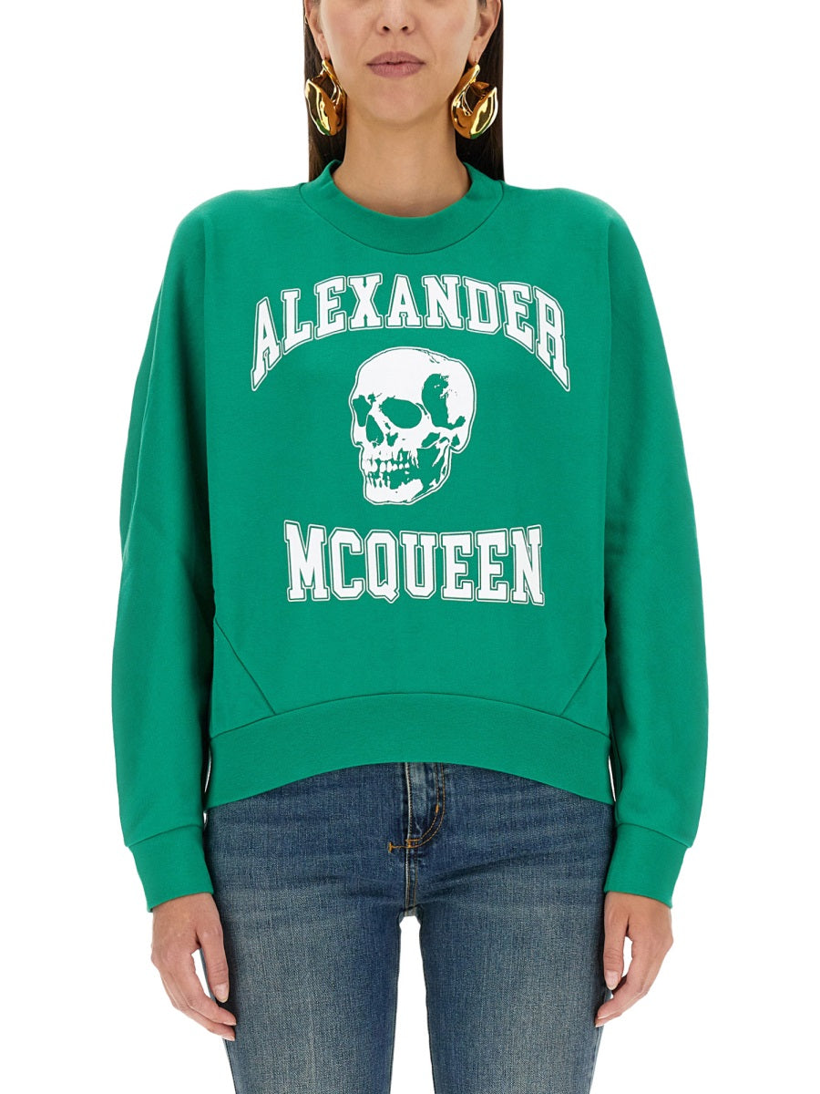 Alexander Mcqueen Women Varsiity Skull Sweatshirt ALEXANDER MCQUEEN