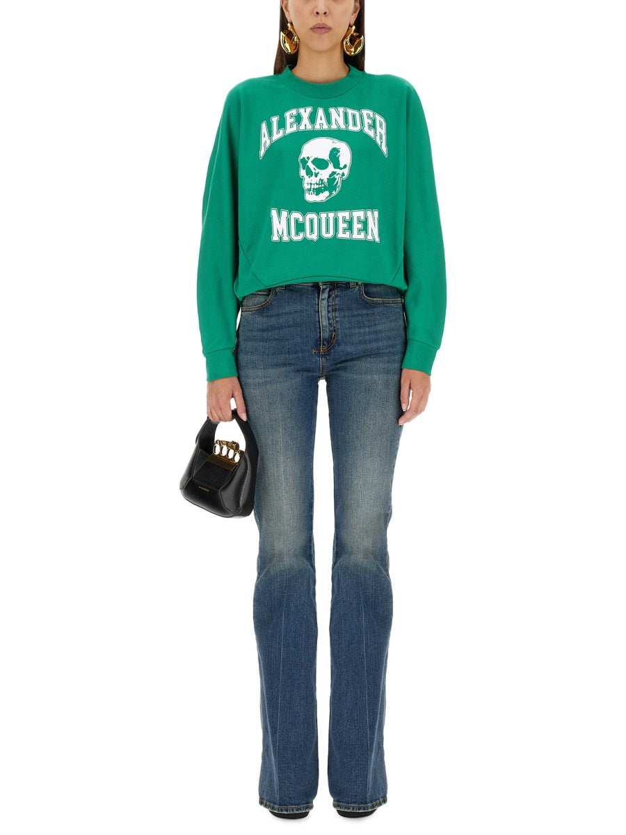 Alexander Mcqueen Women Varsiity Skull Sweatshirt ALEXANDER MCQUEEN
