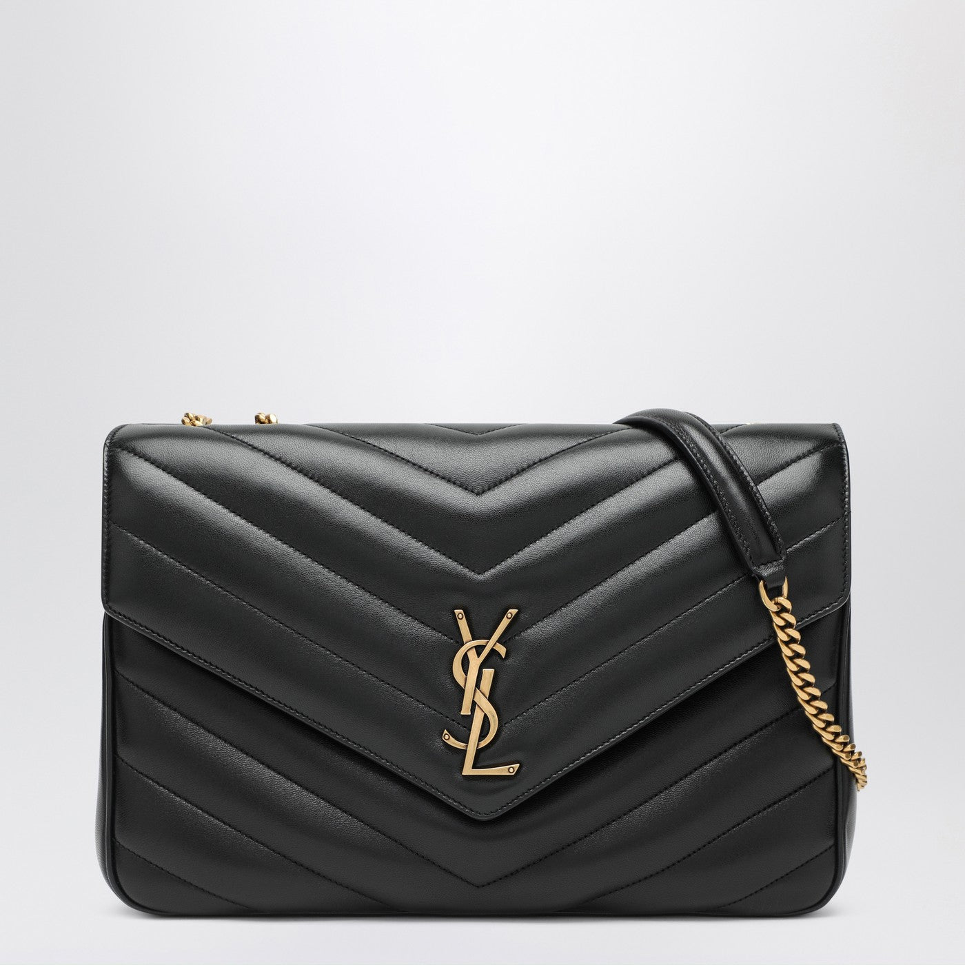 Saint Laurent Loulou Large Bag Black In Leather Women SAINT LAURENT