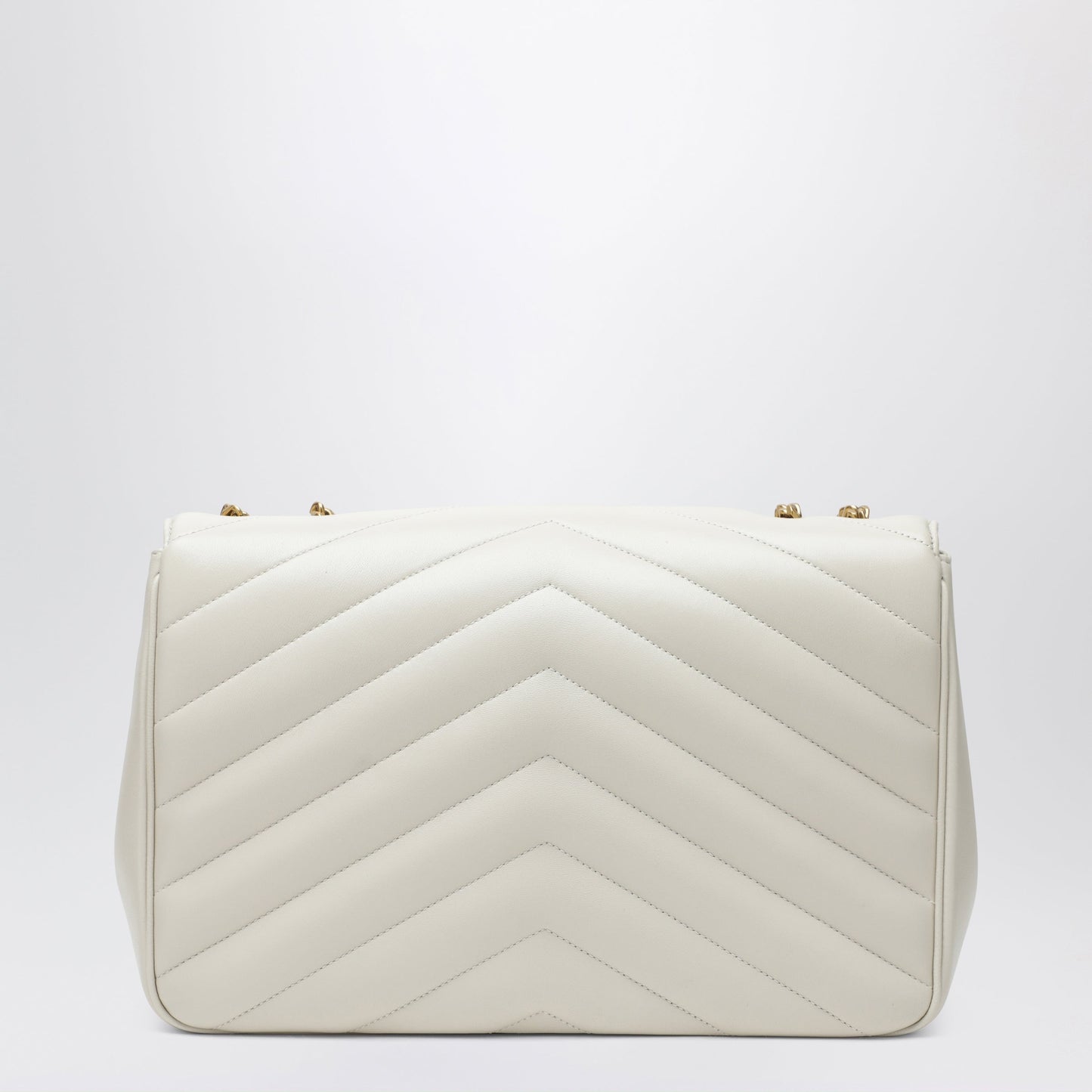 Saint Laurent Loulou Large Cream Leather Bag Women SAINT LAURENT