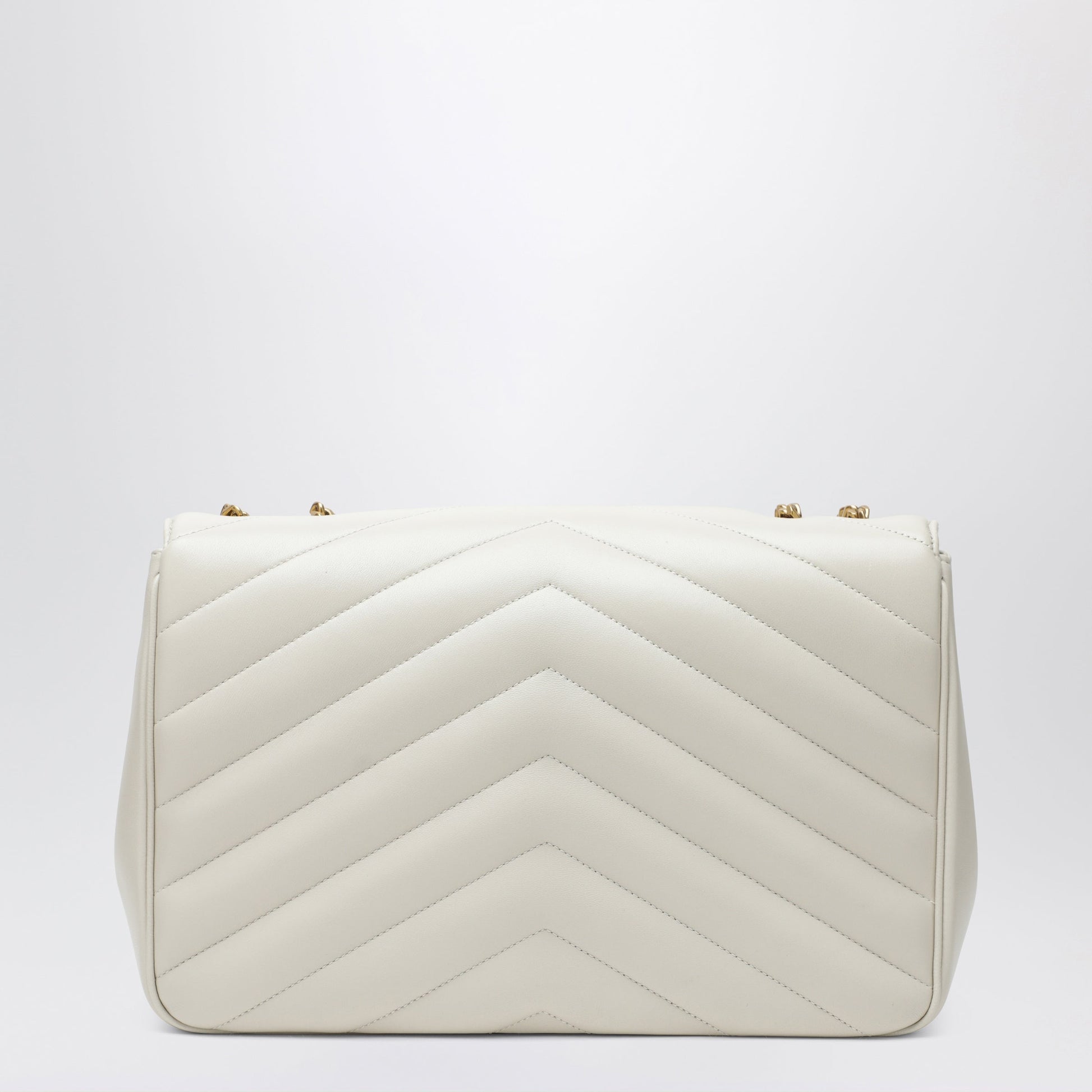 Saint Laurent Loulou Large Cream Leather Bag Women SAINT LAURENT