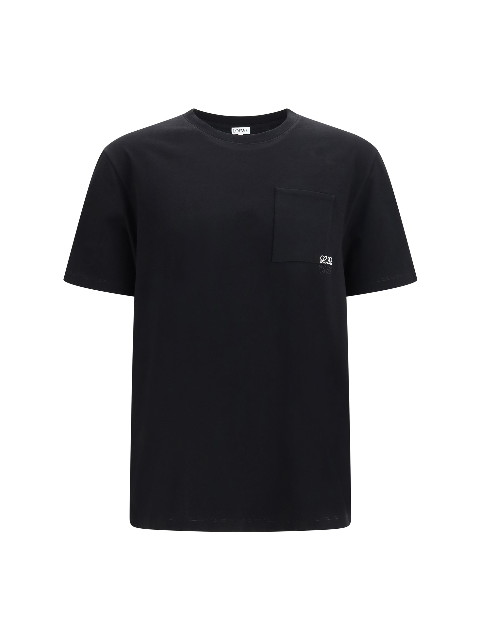 Loewe Men Cotton T-Shirt With Embroidered Logo LOEWE