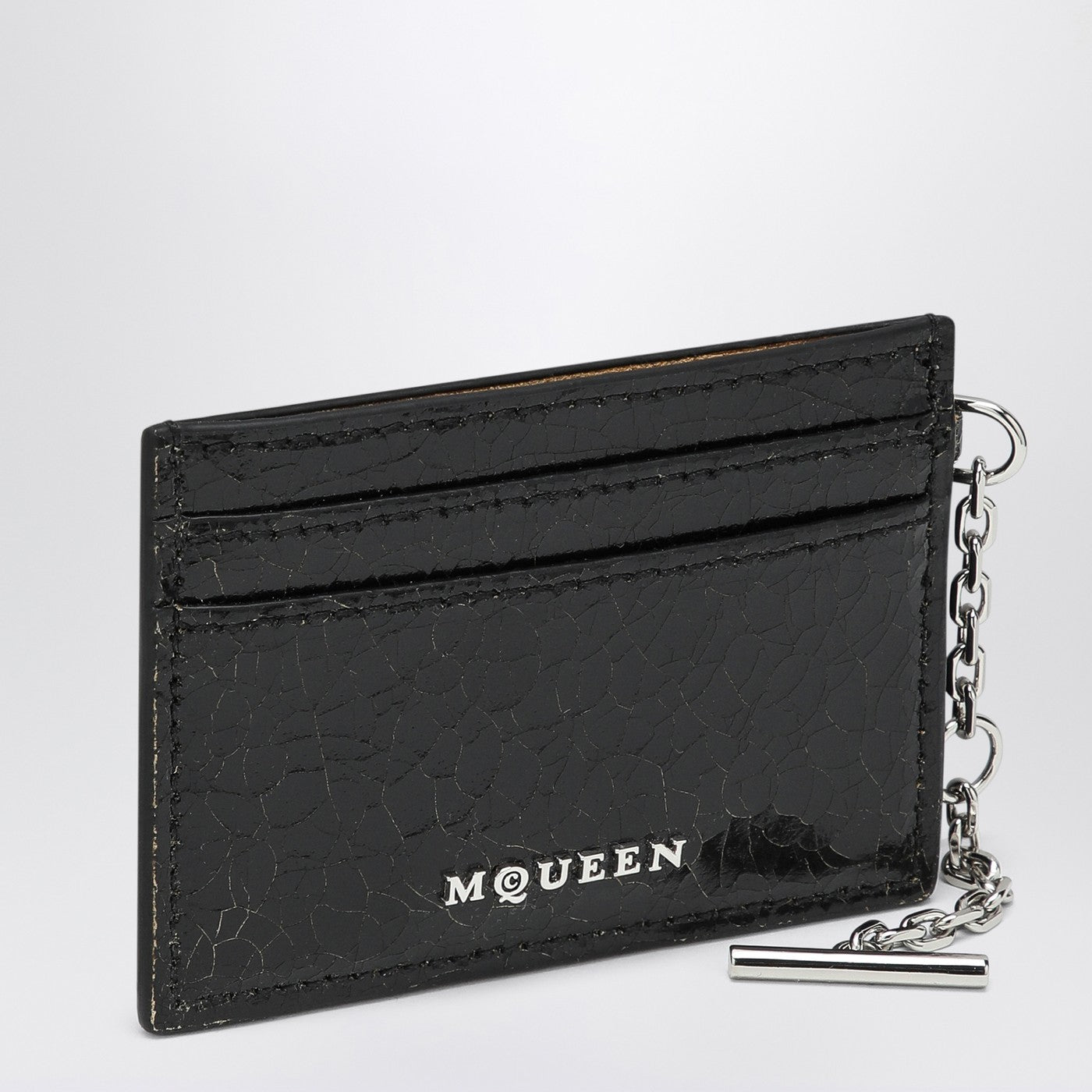 Alexander Mcqueen T-Bar Credit Card Holder Black/Caramel Men ALEXANDER MCQUEEN