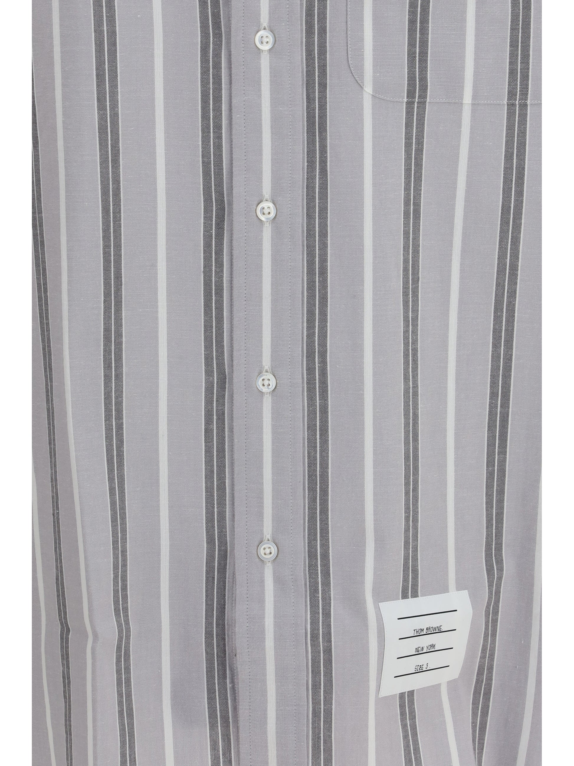 Thom Browne Men Madras Striped Armband Shirt THOM BROWNE