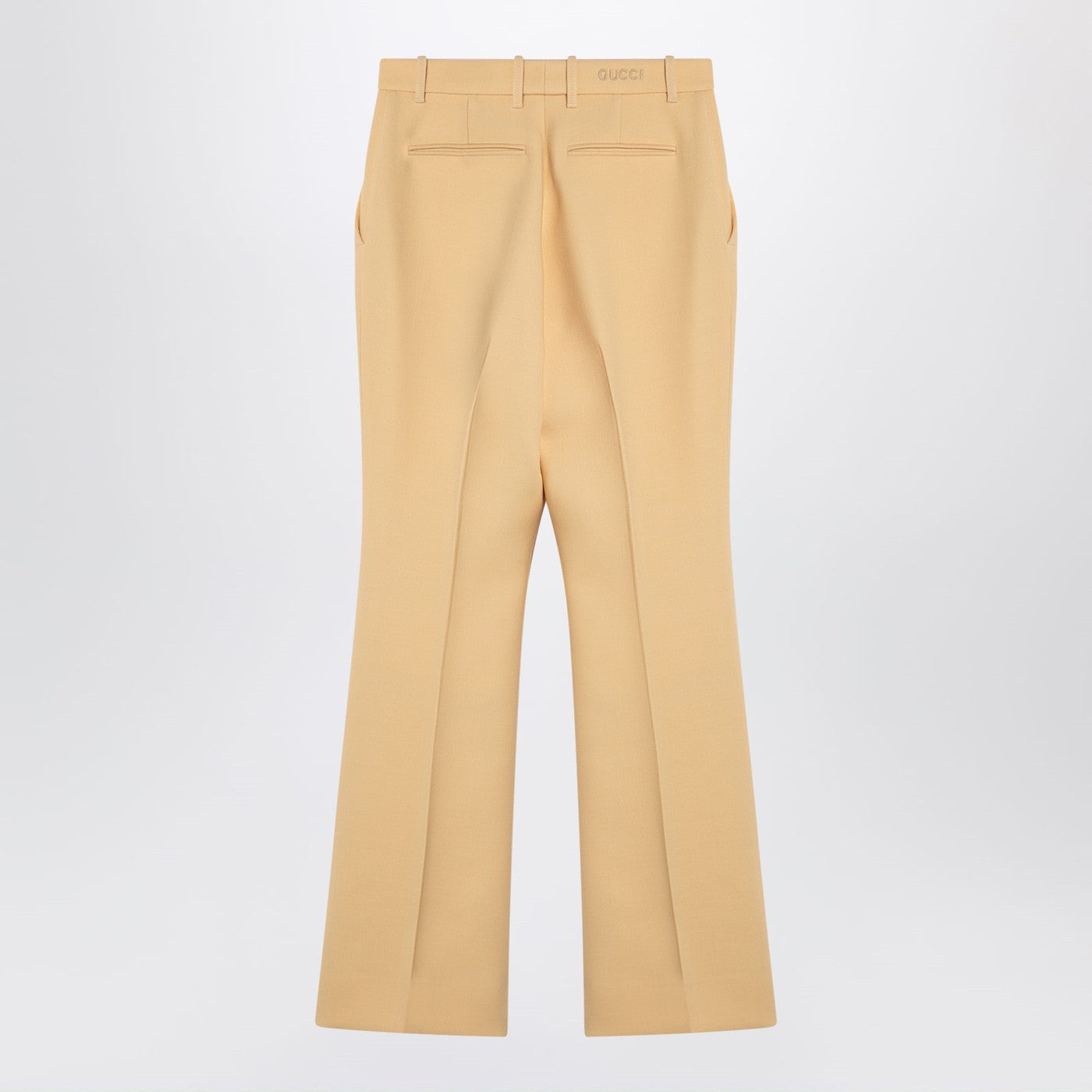 Gucci Cream Coloured Wool Crãªpe Trousers Women GUCCI