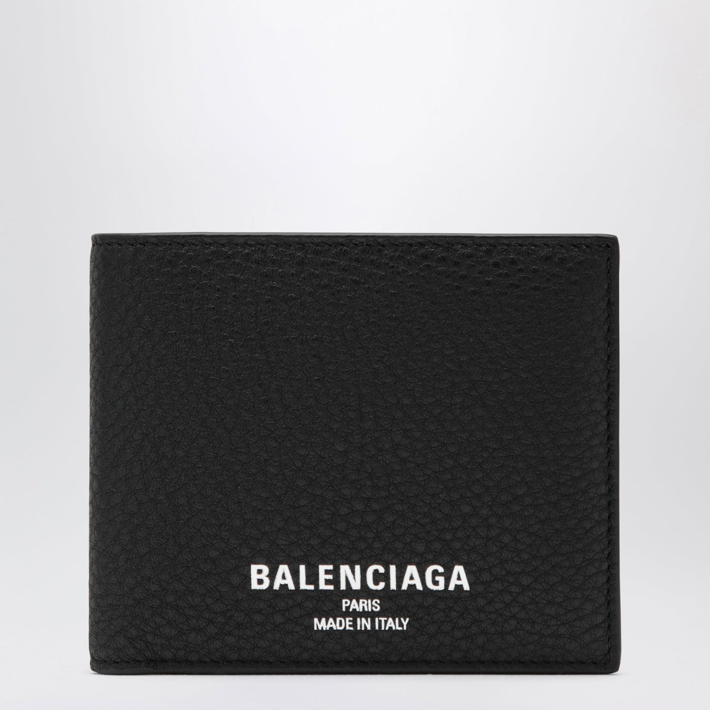 Balenciaga Black Grained Leather Card Holder With Logo Men BALENCIAGA