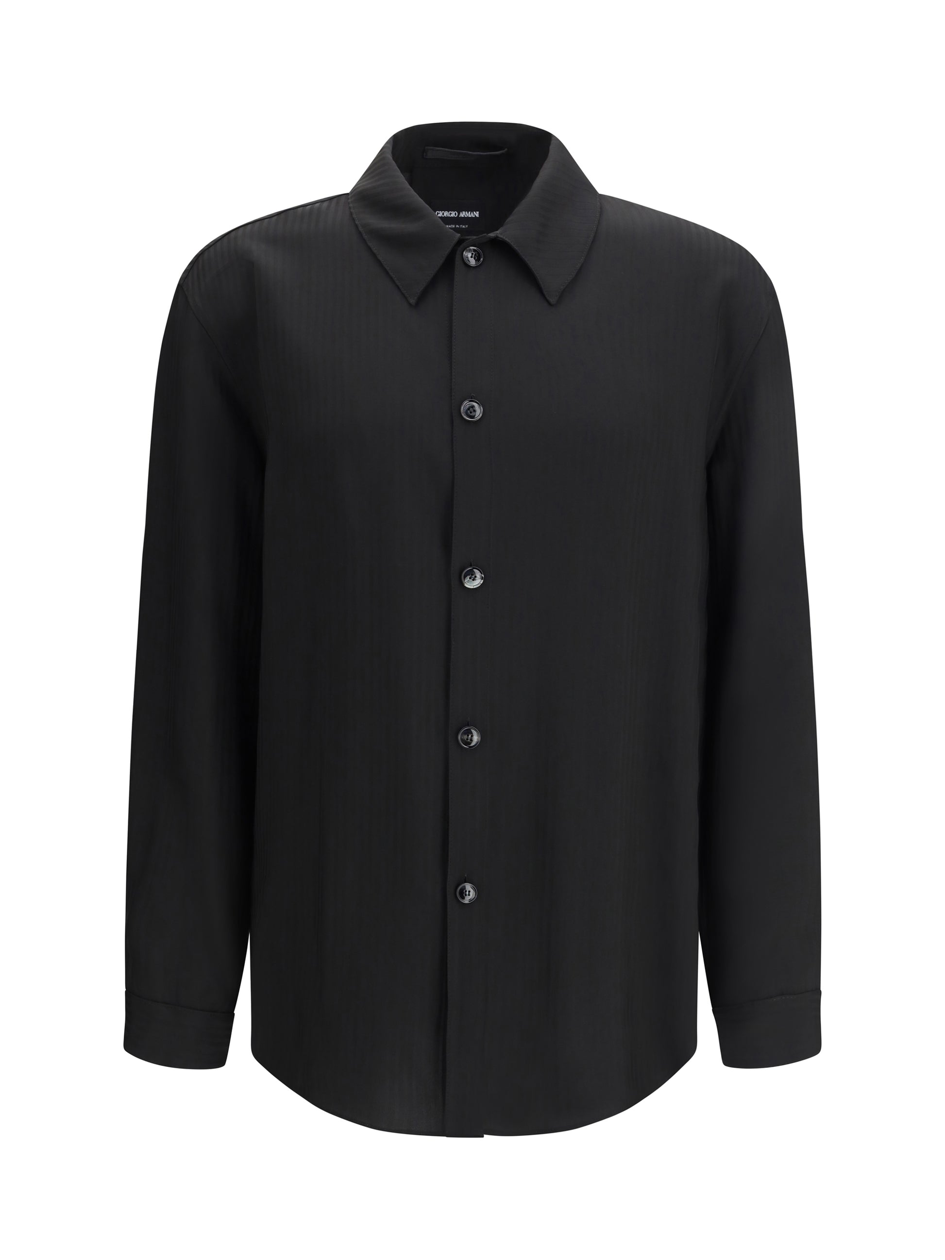 Giorgio Armani Men Chevron Viscose Twill Shirt GIORGIO ARMANI