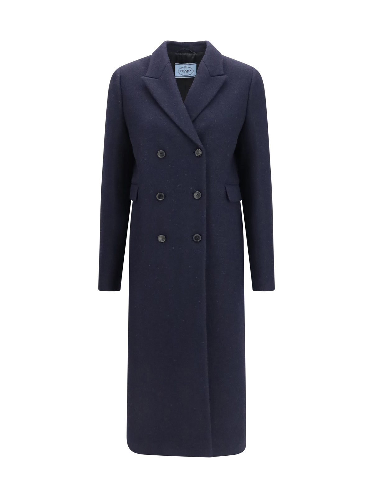 Prada Women Shetland Wool Double Breasted Coat PRADA