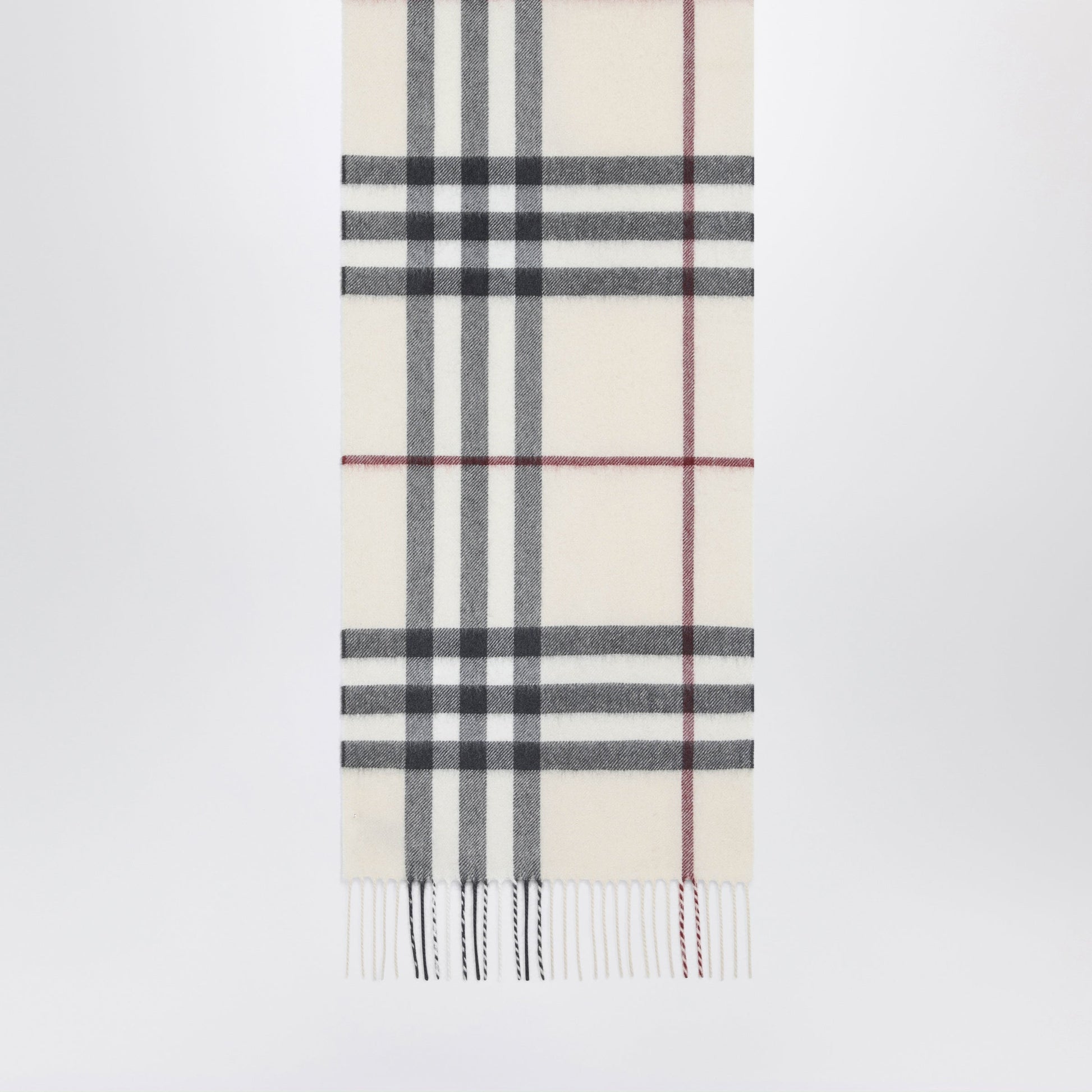Burberry Check Cashmere Scarf In Stone Women BURBERRY
