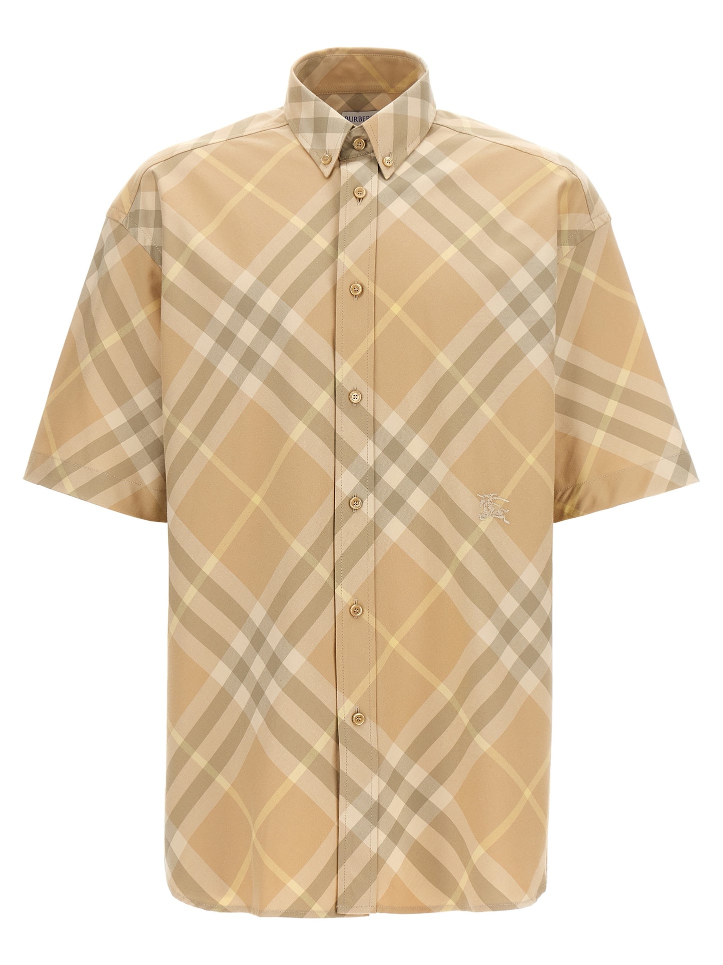 Burberry Men Logo Embroidery Check Shirt BURBERRY