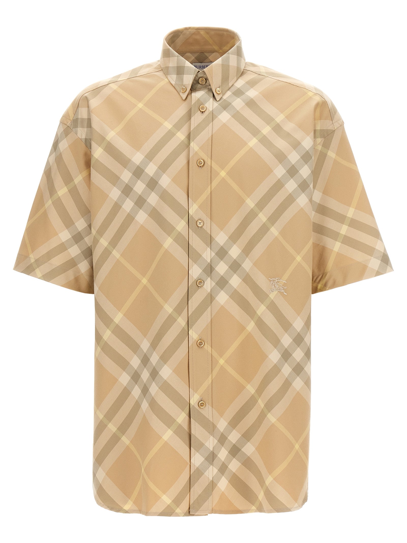 Burberry Men Logo Embroidery Check Shirt BURBERRY