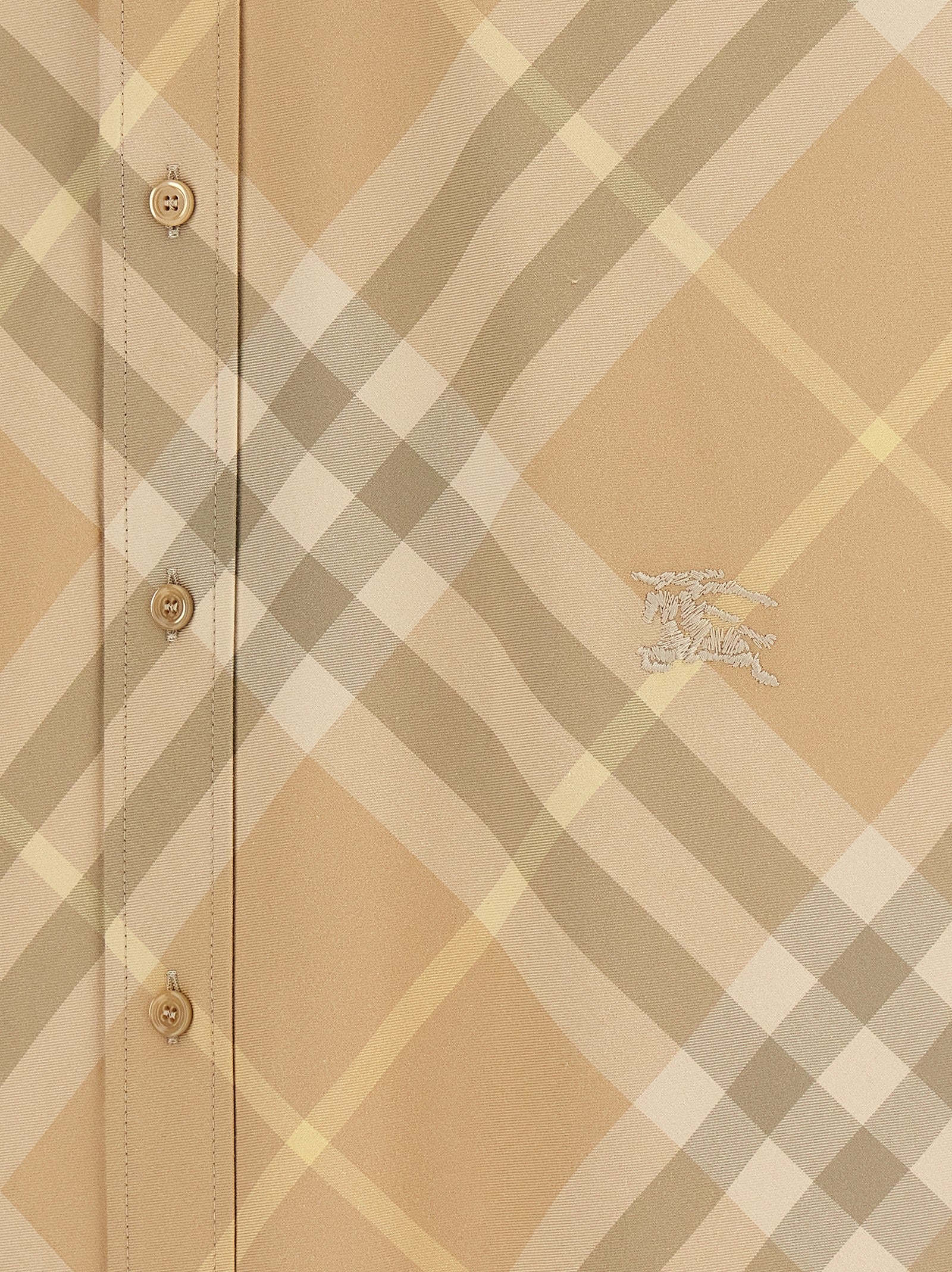Burberry Men Logo Embroidery Check Shirt BURBERRY