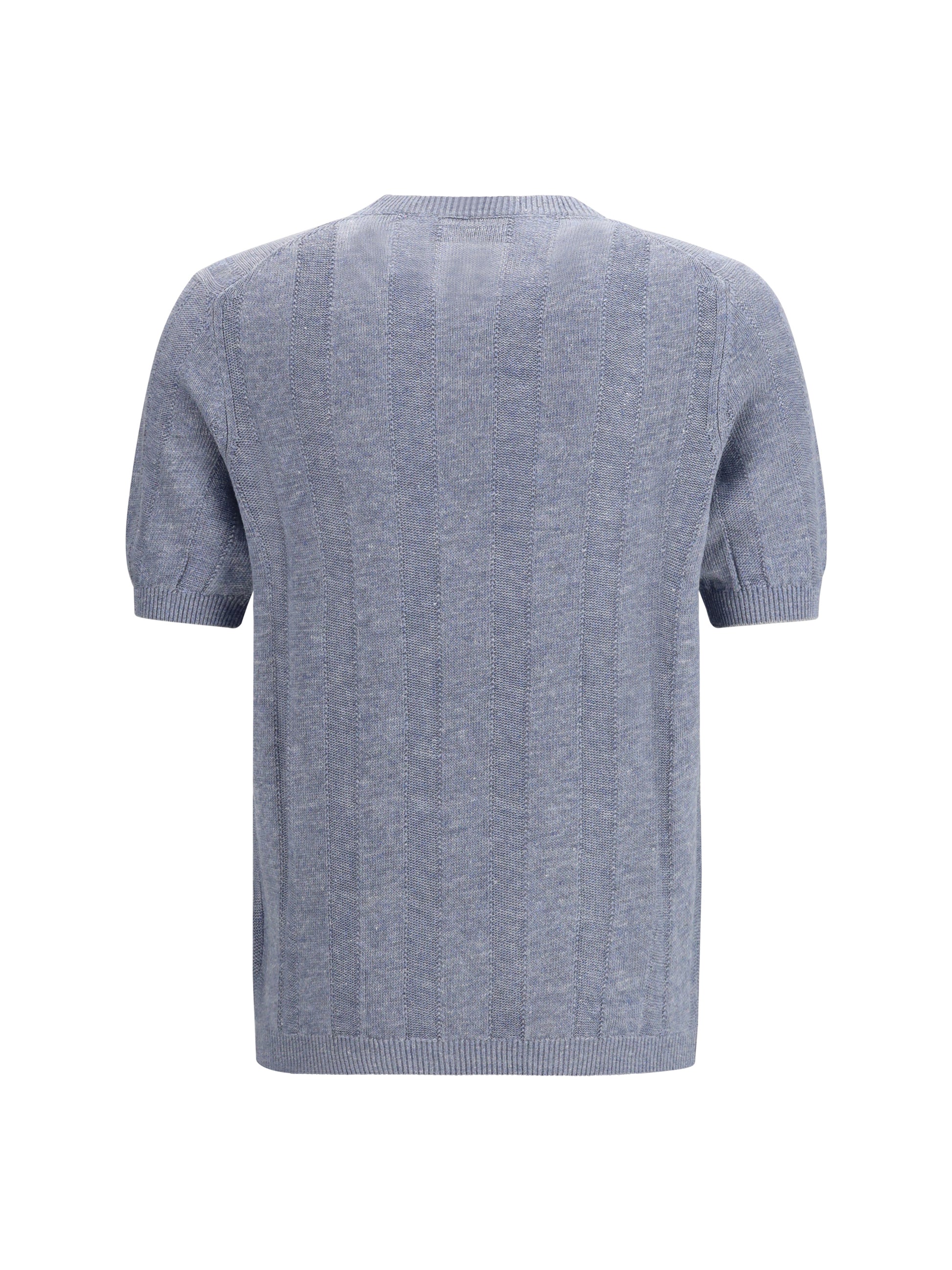 Brunello Cucinelli Men Short-Sleeve Knitted Top BRUNELLO CUCINELLI
