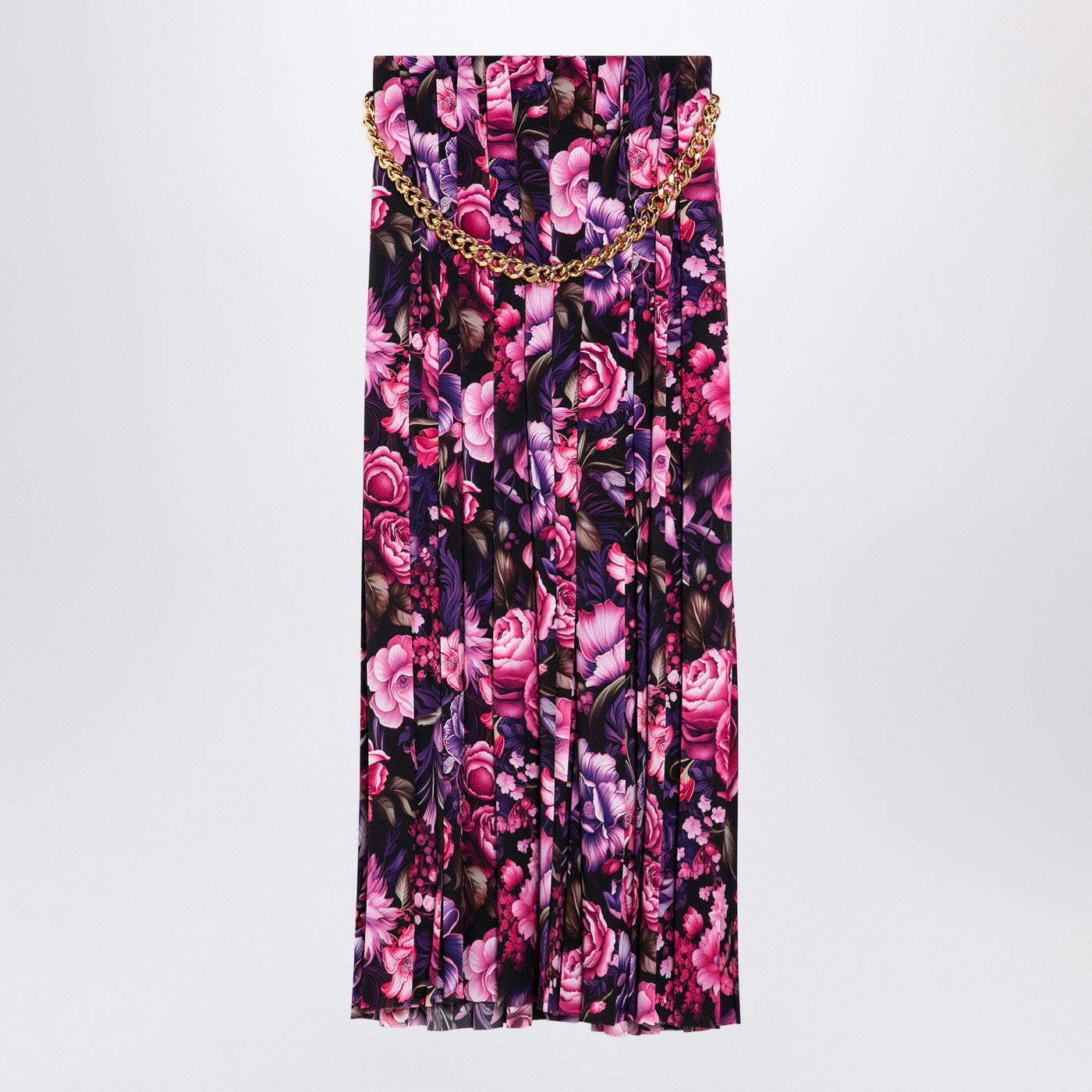 Balenciaga Long Pleated Floral Skirt Women BALENCIAGA