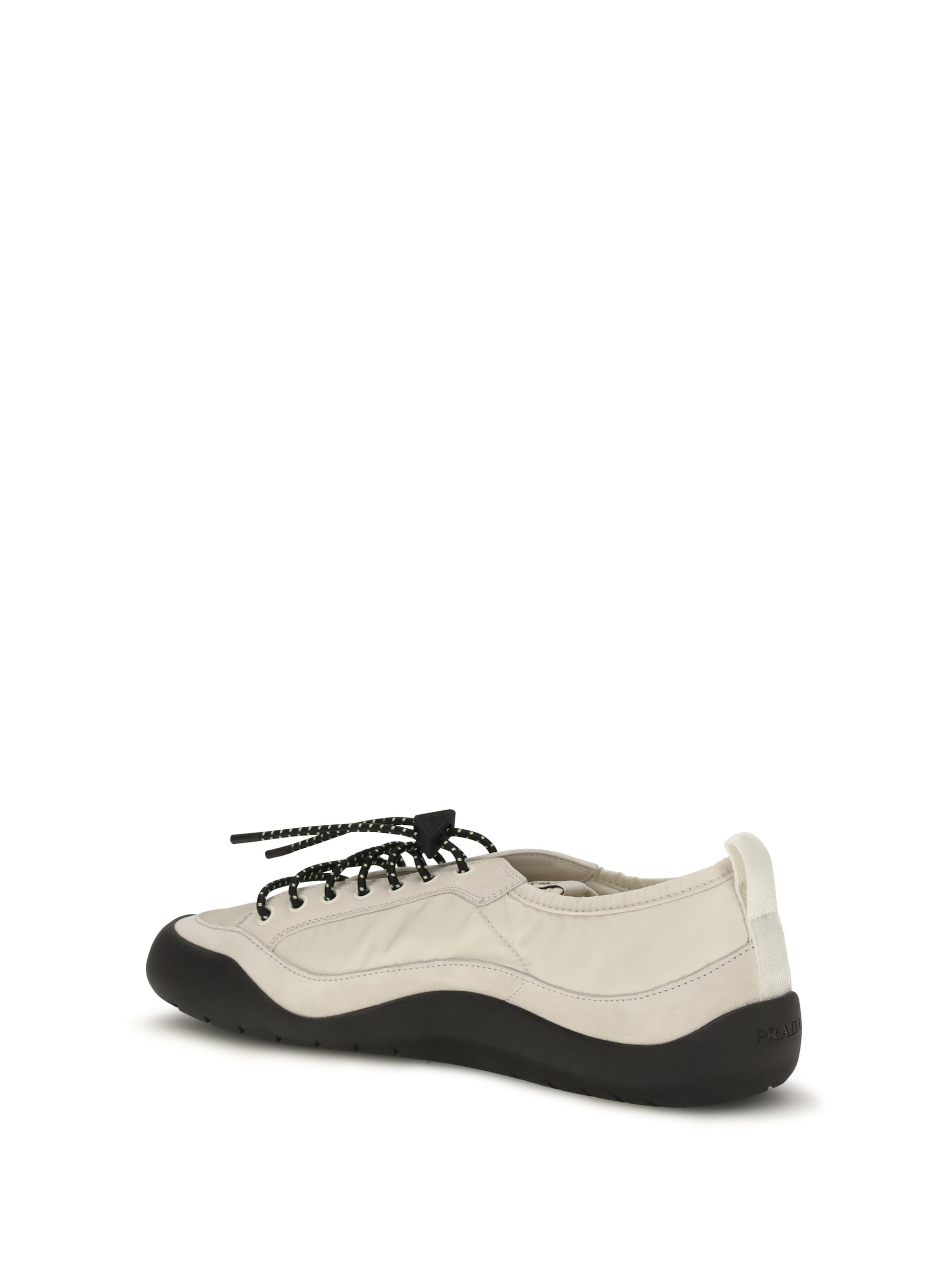 Prada Men Leather And Fabric Sneakers PRADA