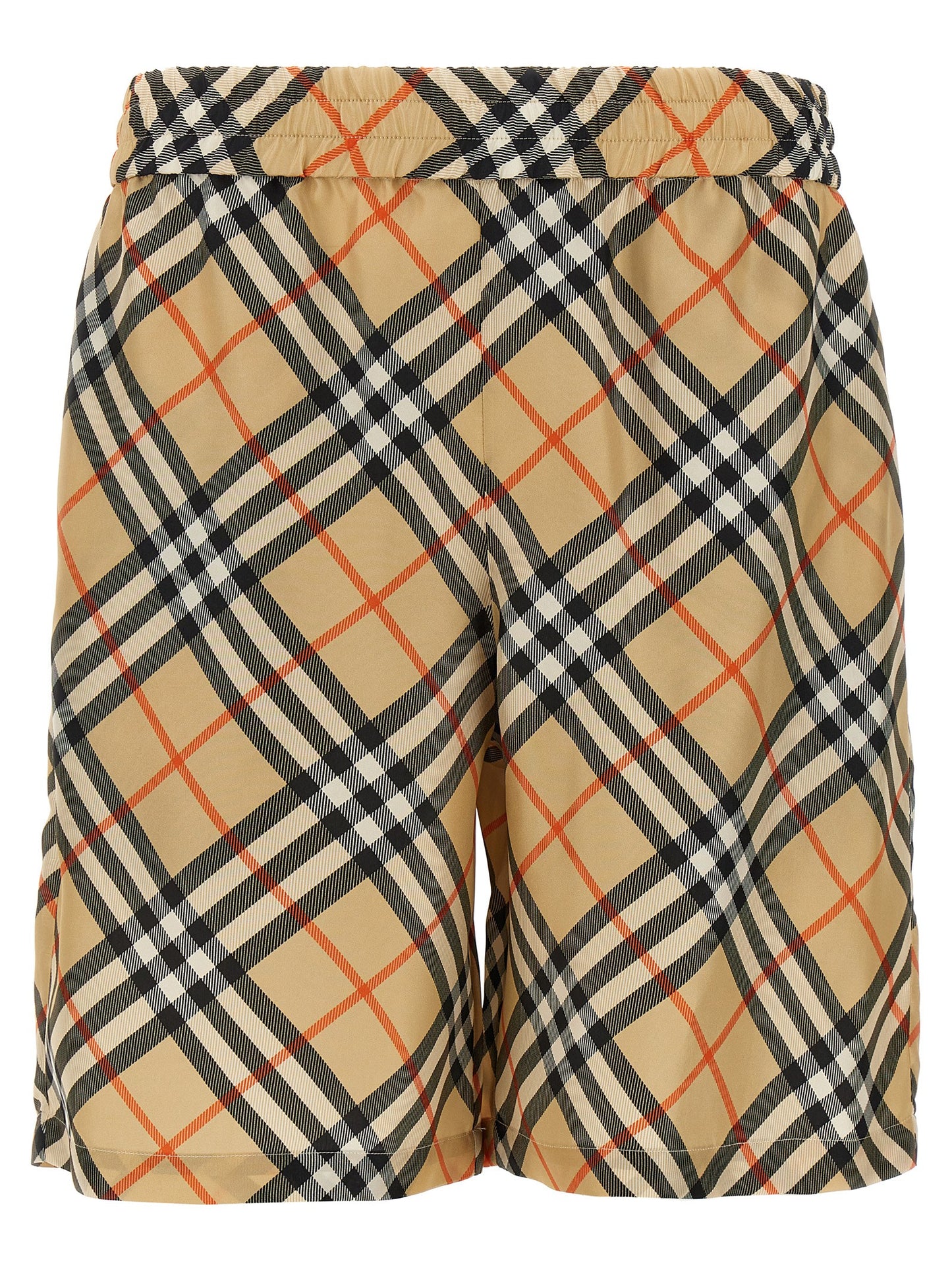 Burberry Men Check Silk Bermuda Shorts BURBERRY