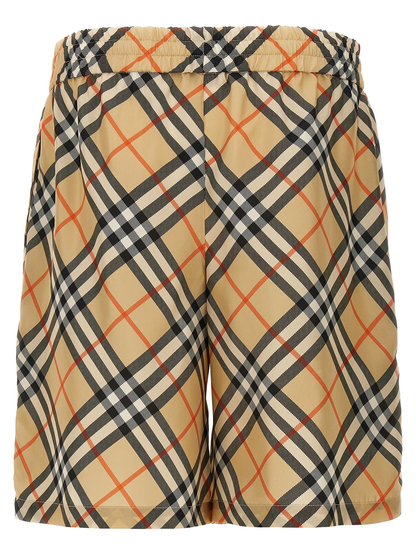 Burberry Men Check Silk Bermuda Shorts BURBERRY