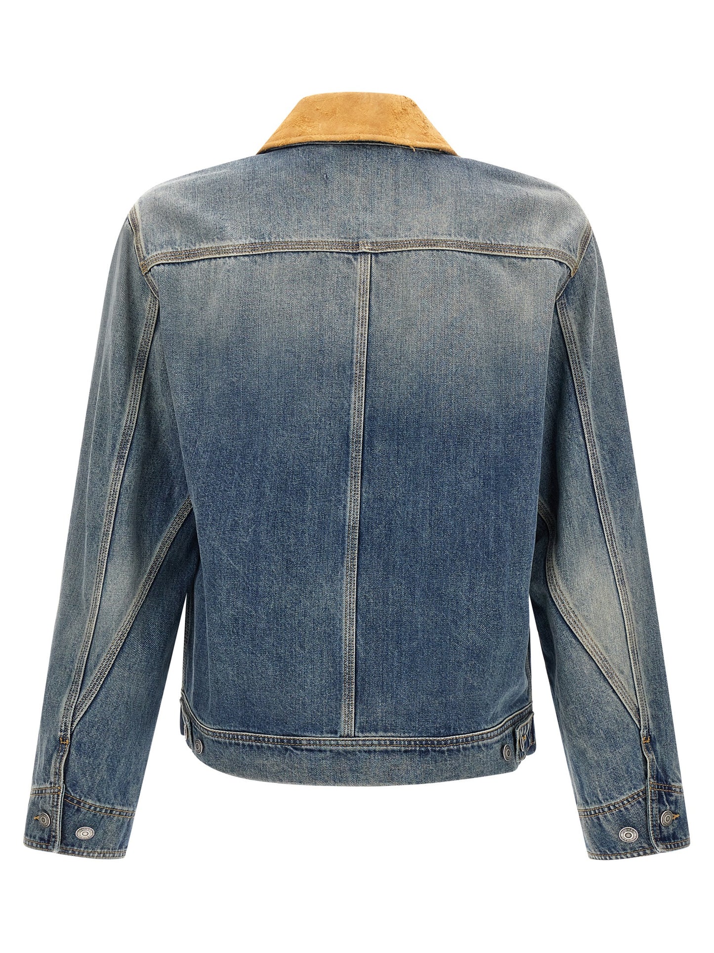 Mcqueen Men Suede Denim Jacket ALEXANDER MCQUEEN