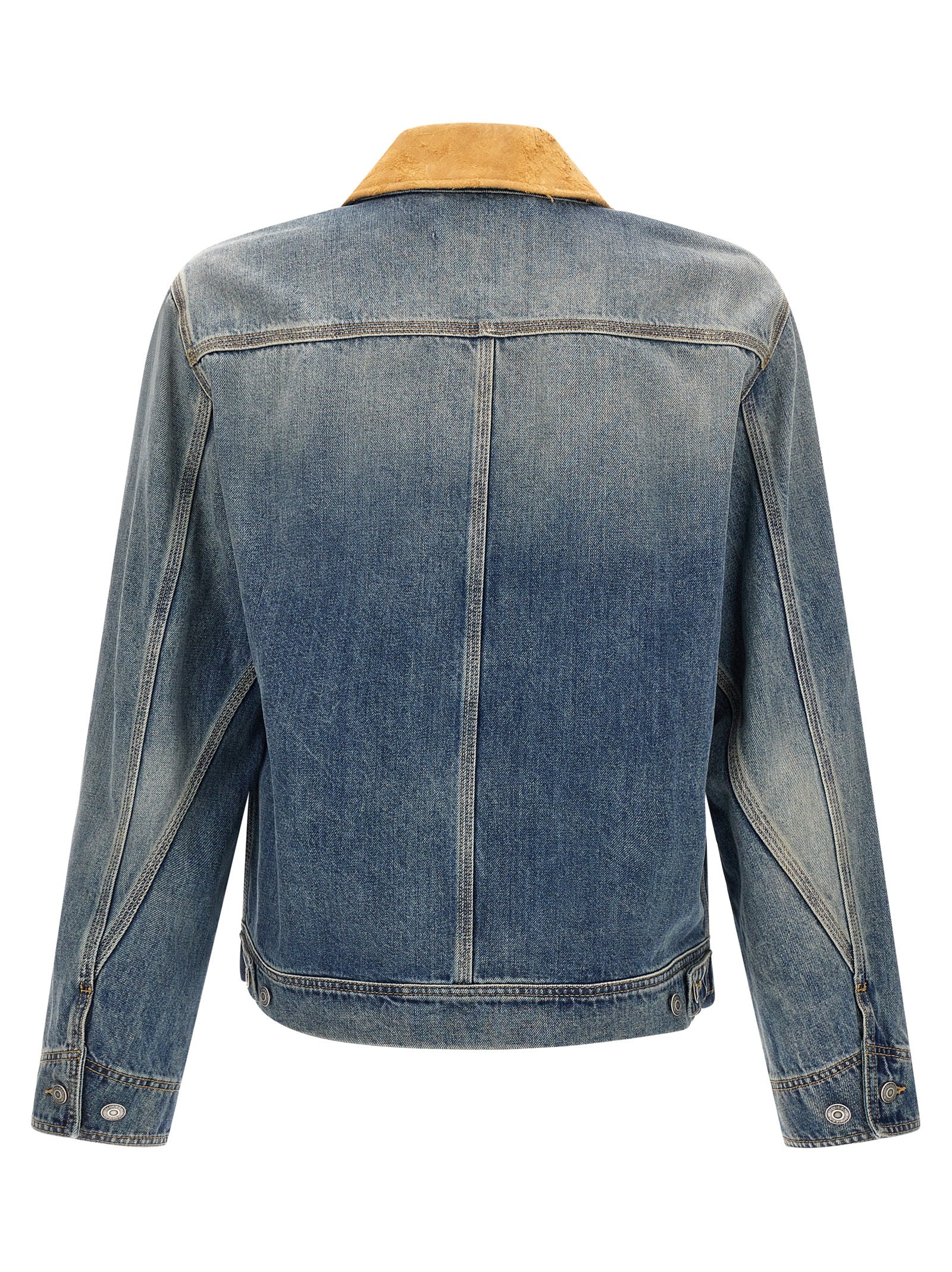 Mcqueen Men Suede Denim Jacket ALEXANDER MCQUEEN