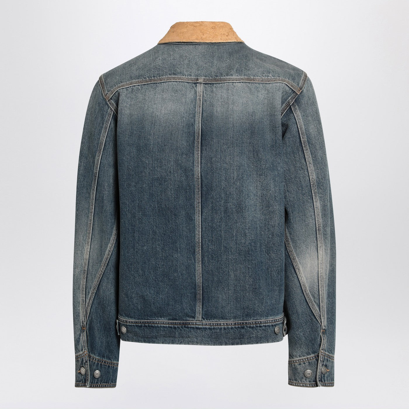 Alexander Mcqueen Denim Jacket With Suede Collar Men ALEXANDER MCQUEEN