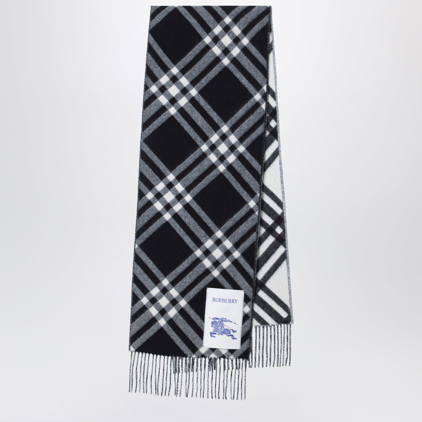 Burberry Black Check Cashmere Scarf Women BURBERRY