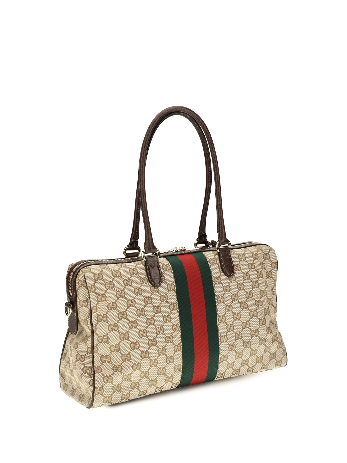 Gucci Women Large Horsebit Web Top Handle Bag GUCCI