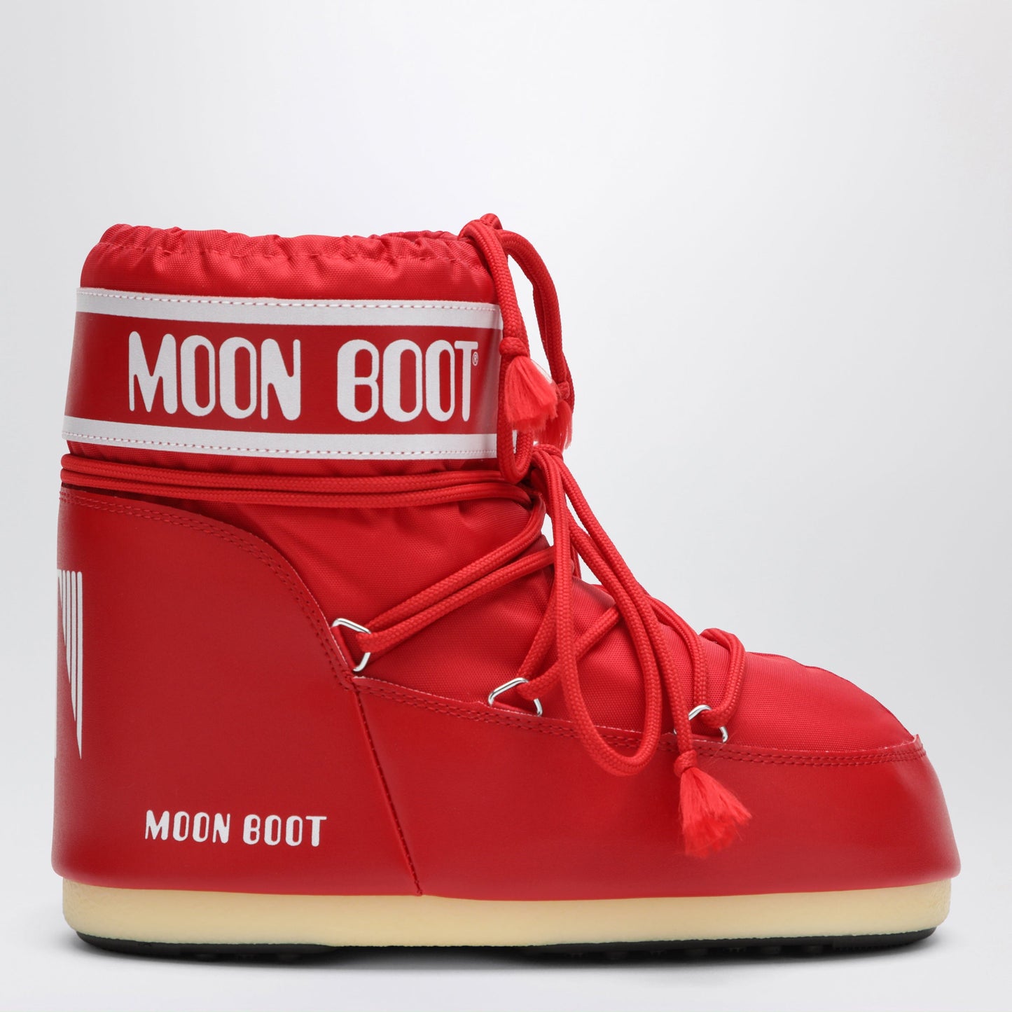Moon Boot Icon Low Boot In Red Nylon Women MOON BOOT