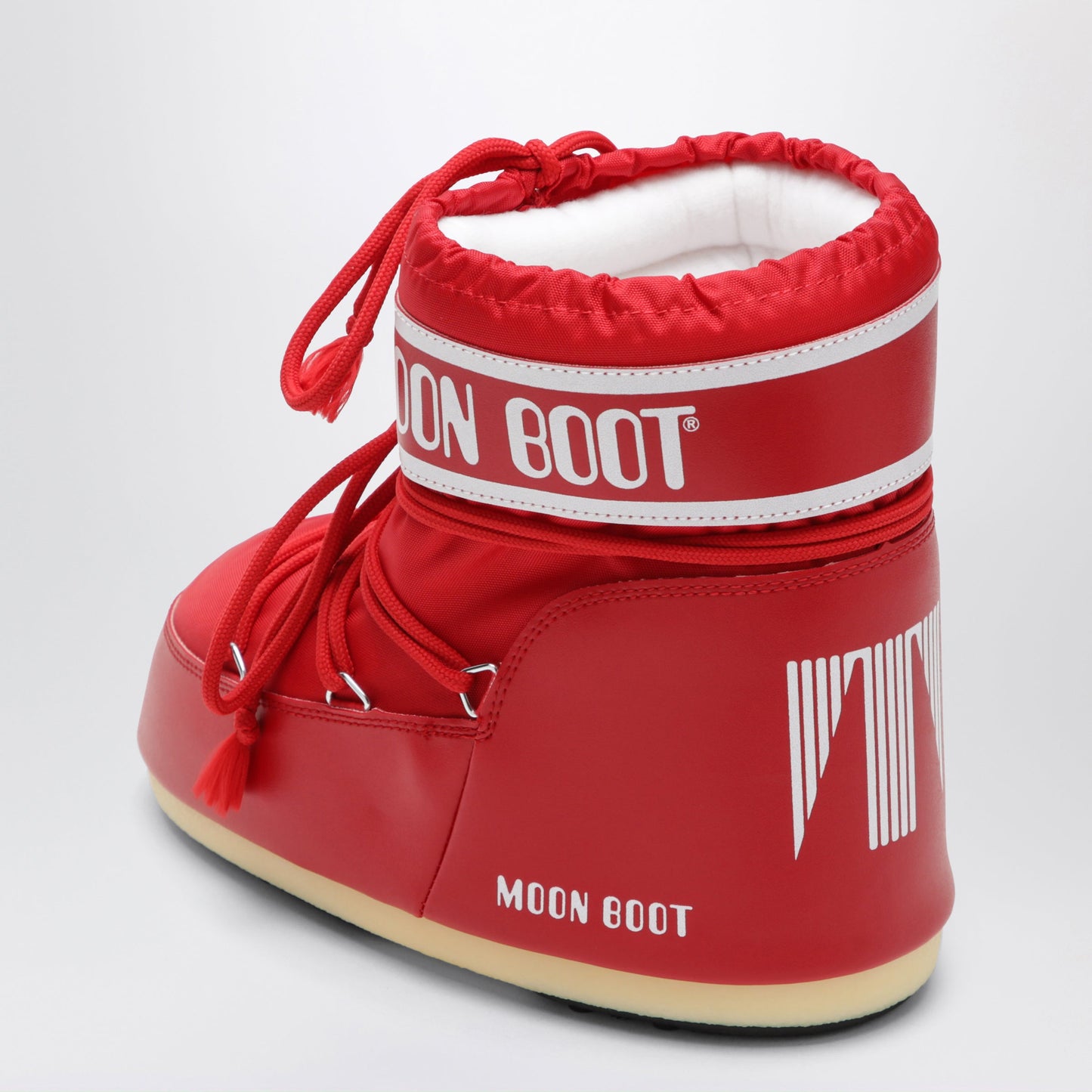 Moon Boot Icon Low Boot In Red Nylon Women MOON BOOT