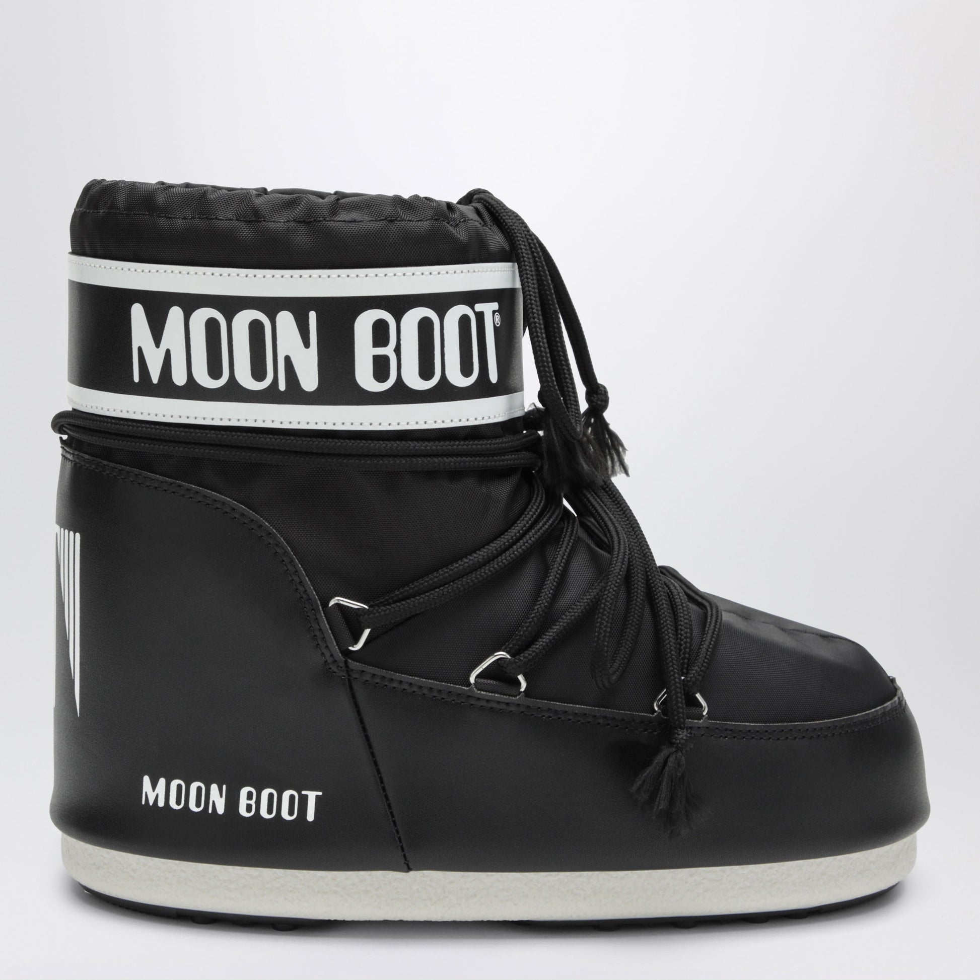 Moon Boot Icon Low Boot In Black Nylon Women MOON BOOT