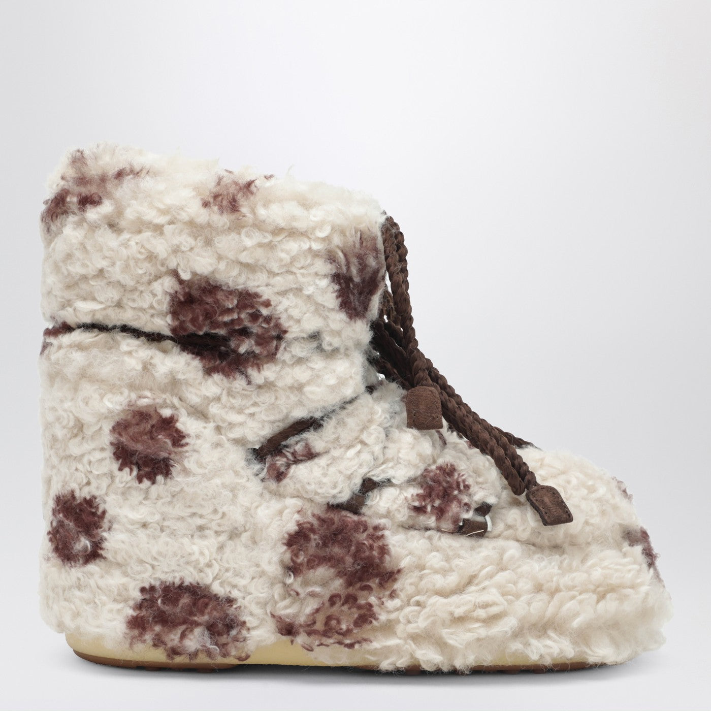 Moon Boot Icon Low Curly Boot With Cow Print Women MOON BOOT