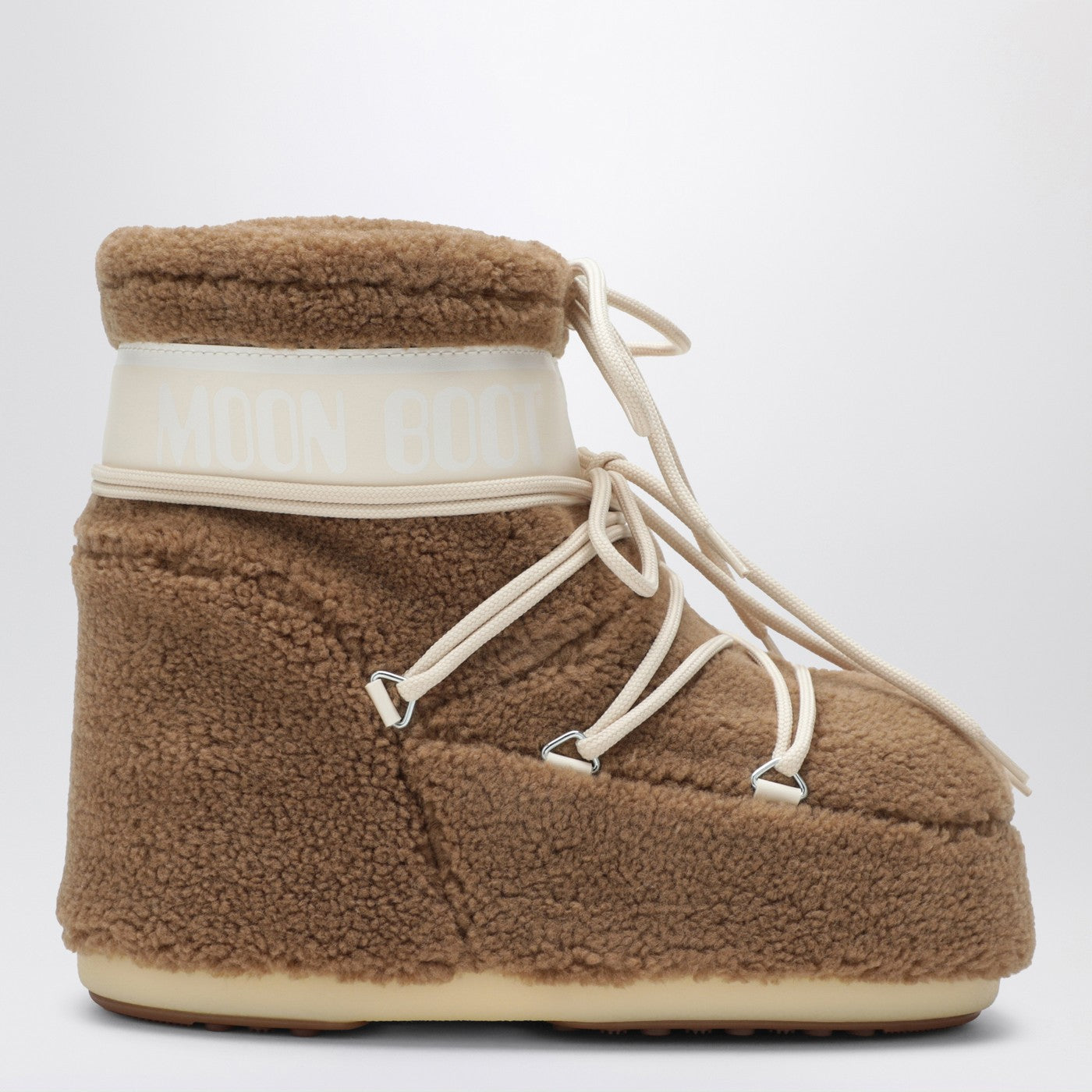Moon Boot Icon Low Boot In Camel Teddy Fabric Women MOON BOOT
