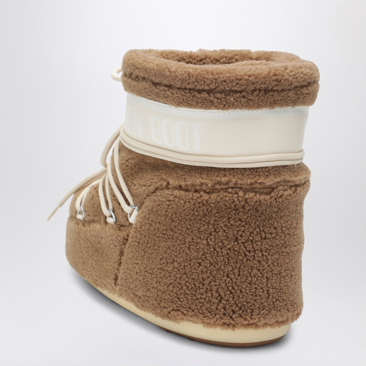 Moon Boot Icon Low Boot In Camel Teddy Fabric Women MOON BOOT