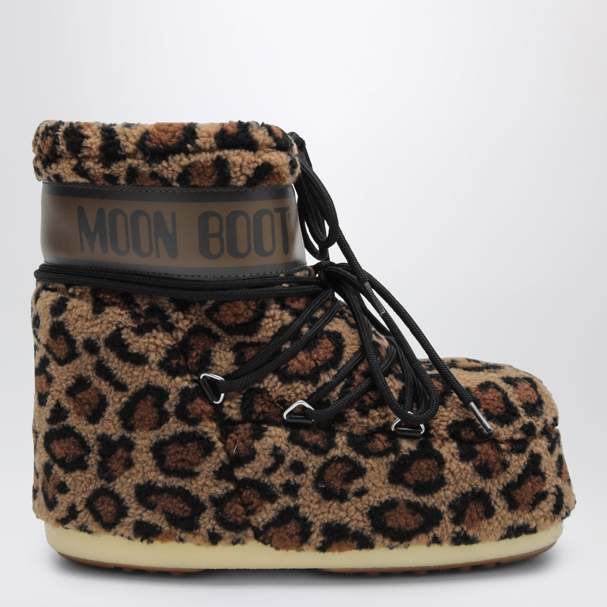 Moon Boot Icon Low Fleece Leopard Boots Women MOON BOOT