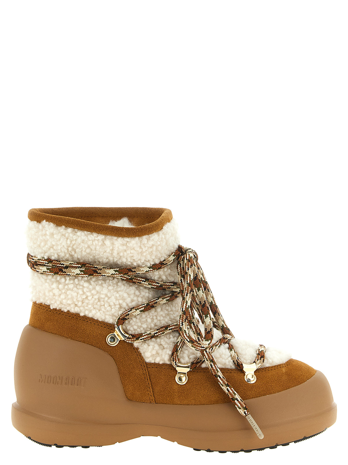 Moon Boot Women 'Mezzaluna' Beige Ankle Boots MOON BOOT