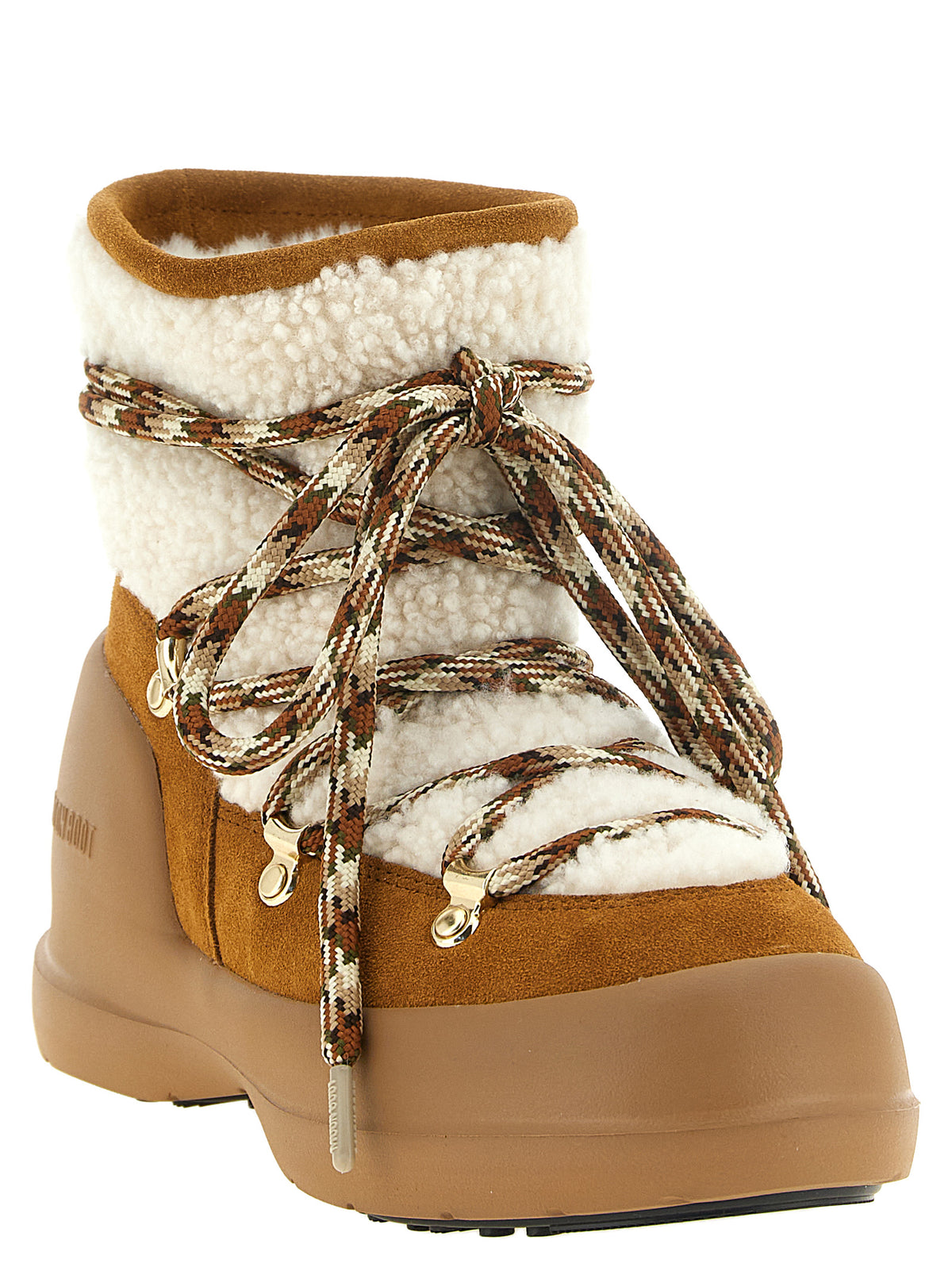 Moon Boot Women 'Mezzaluna' Beige Ankle Boots MOON BOOT