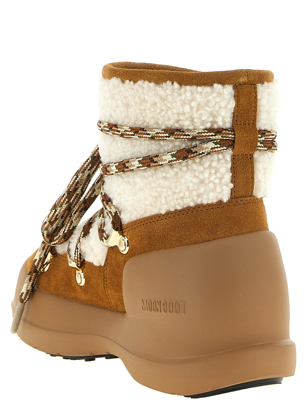Moon Boot Women 'Mezzaluna' Beige Ankle Boots MOON BOOT