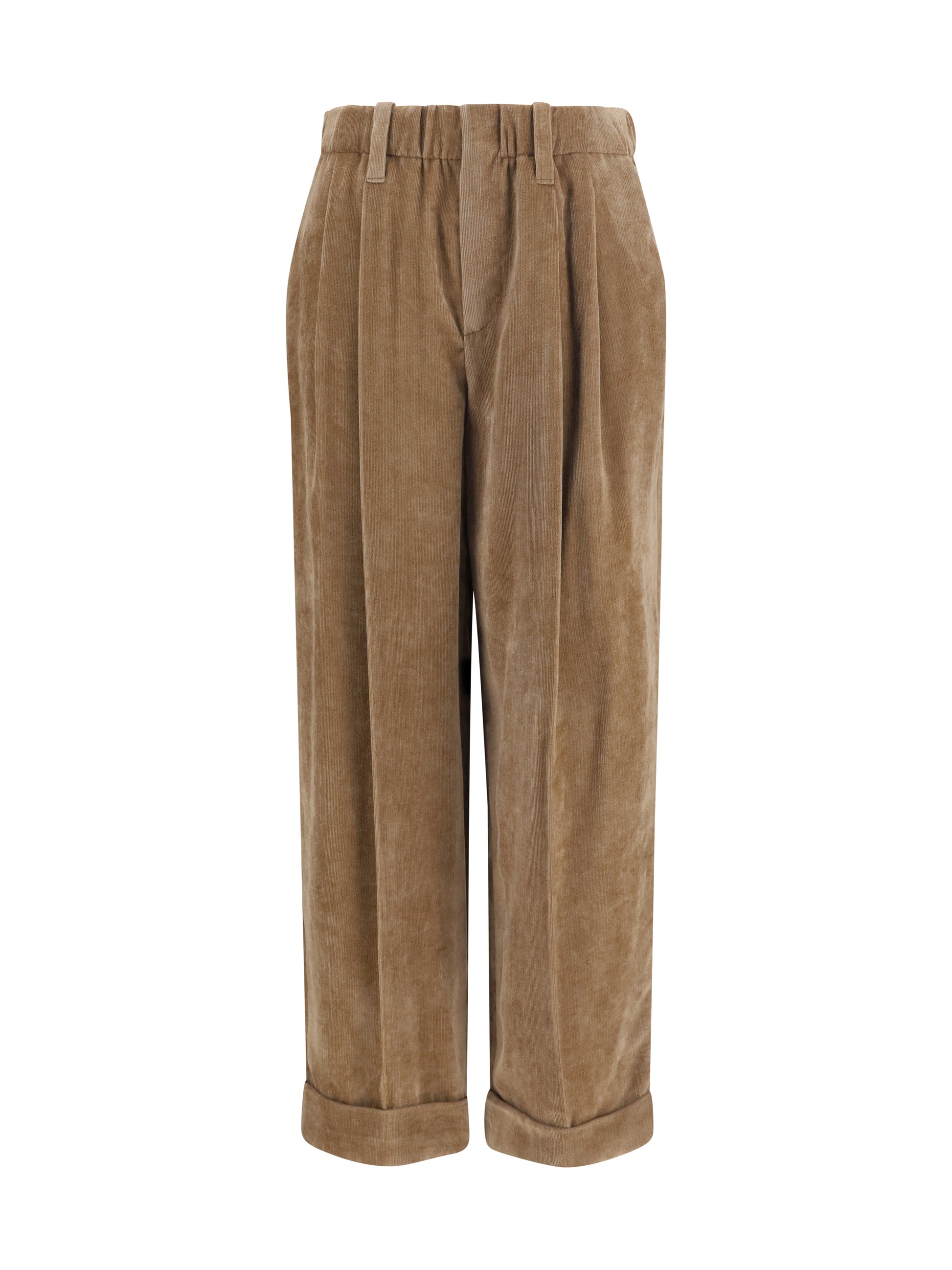 Brunello Cucinelli Women Elasticated Viscose And Cashmere Pants BRUNELLO CUCINELLI