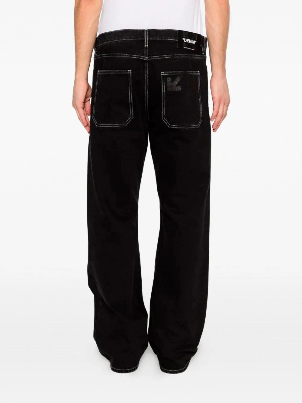 Off White Men `Half Arrow` Slim Relax Jeans OFF-WHITE