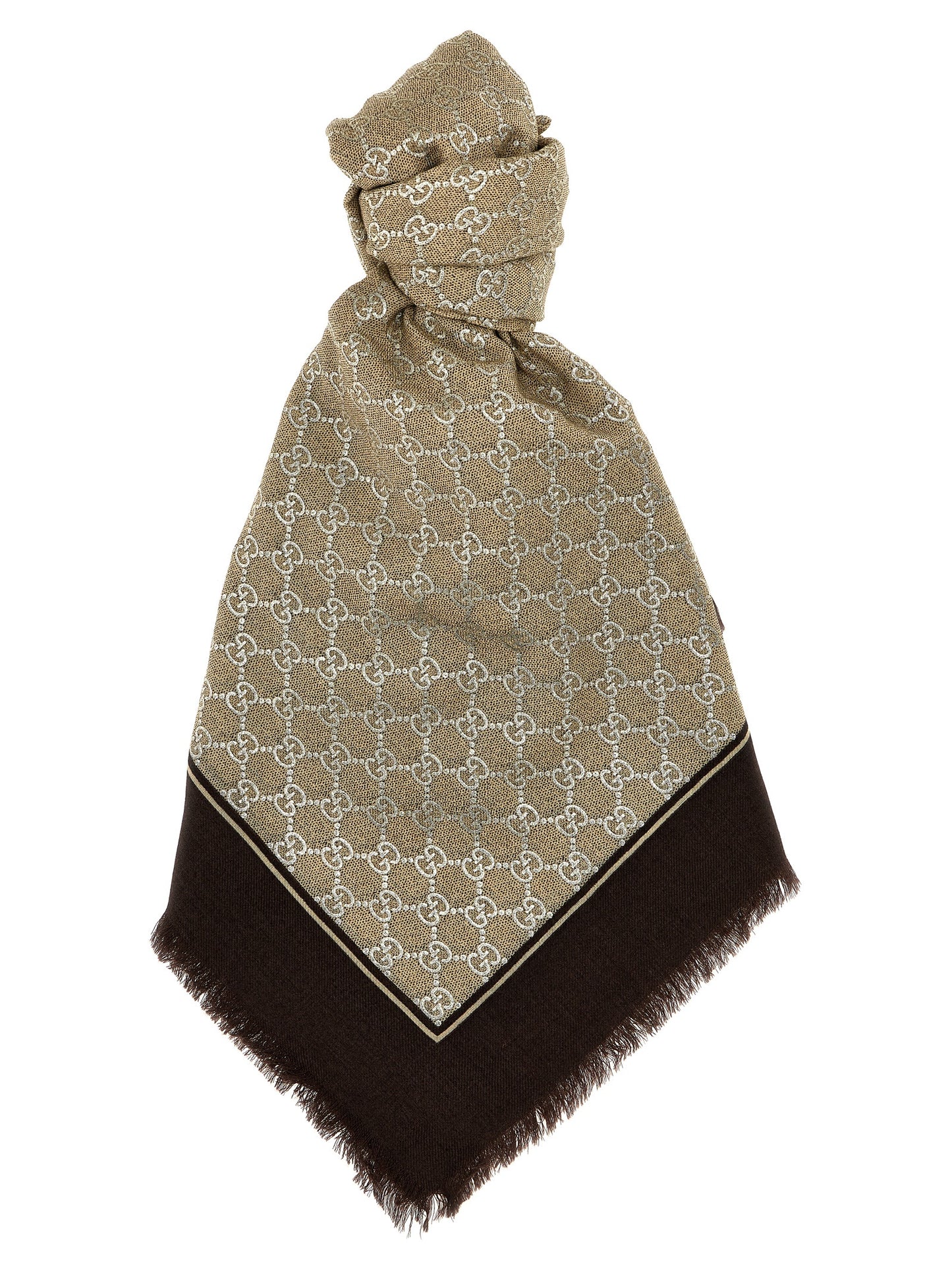 Gucci Women Gg Lamé Scarf GUCCI