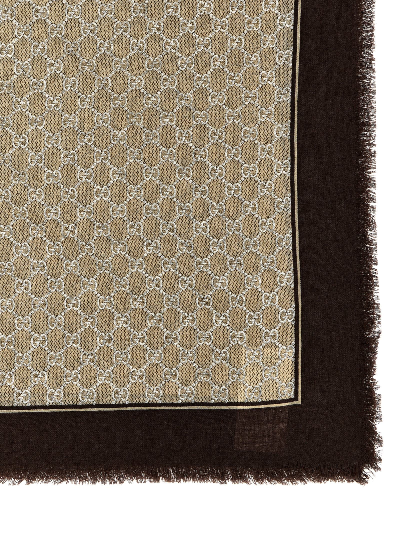 Gucci Women Gg Lamé Scarf GUCCI