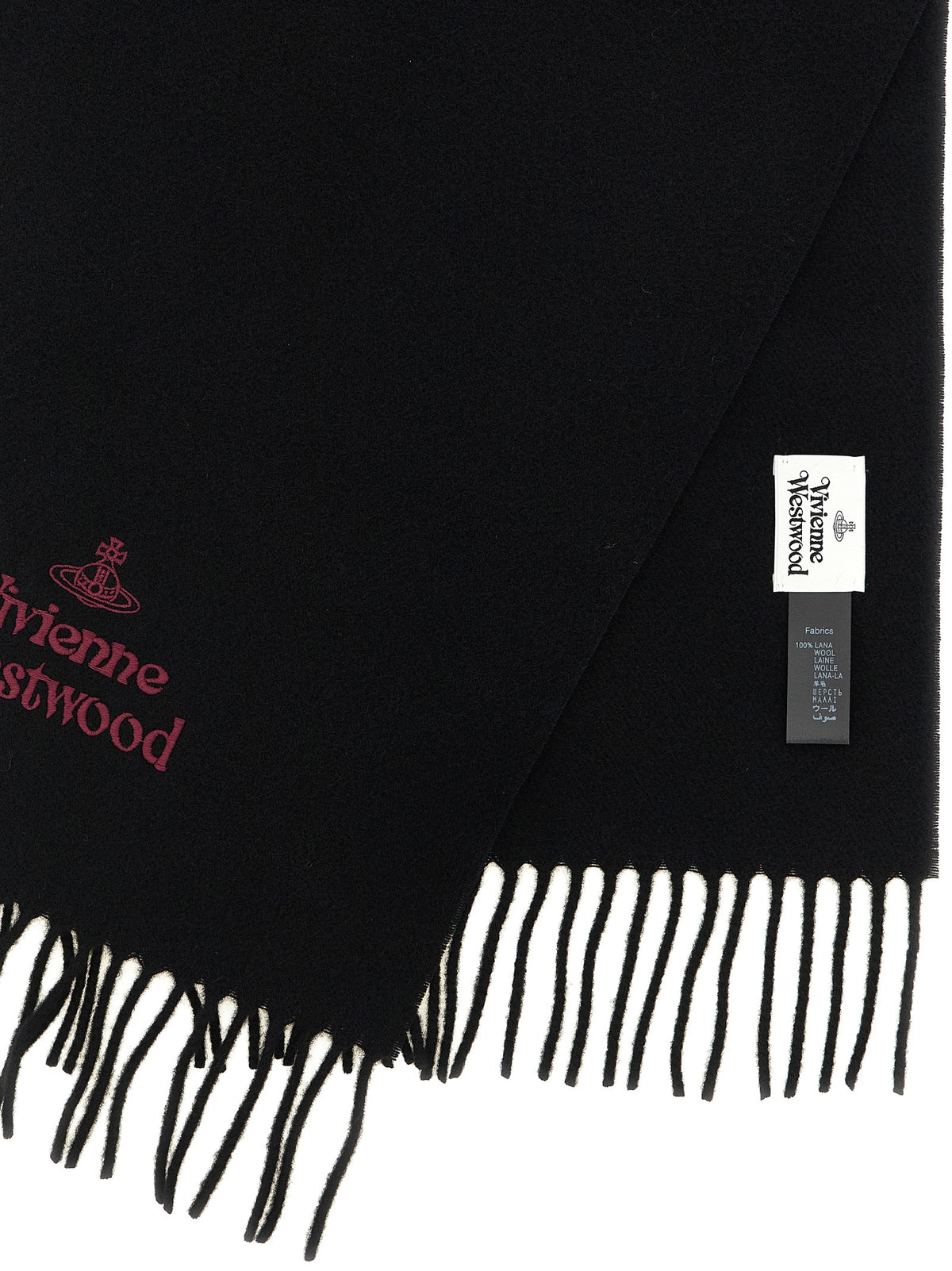 Vivienne Westwood Women Logo Embroidery Scarf VIVIENNE WESTWOOD