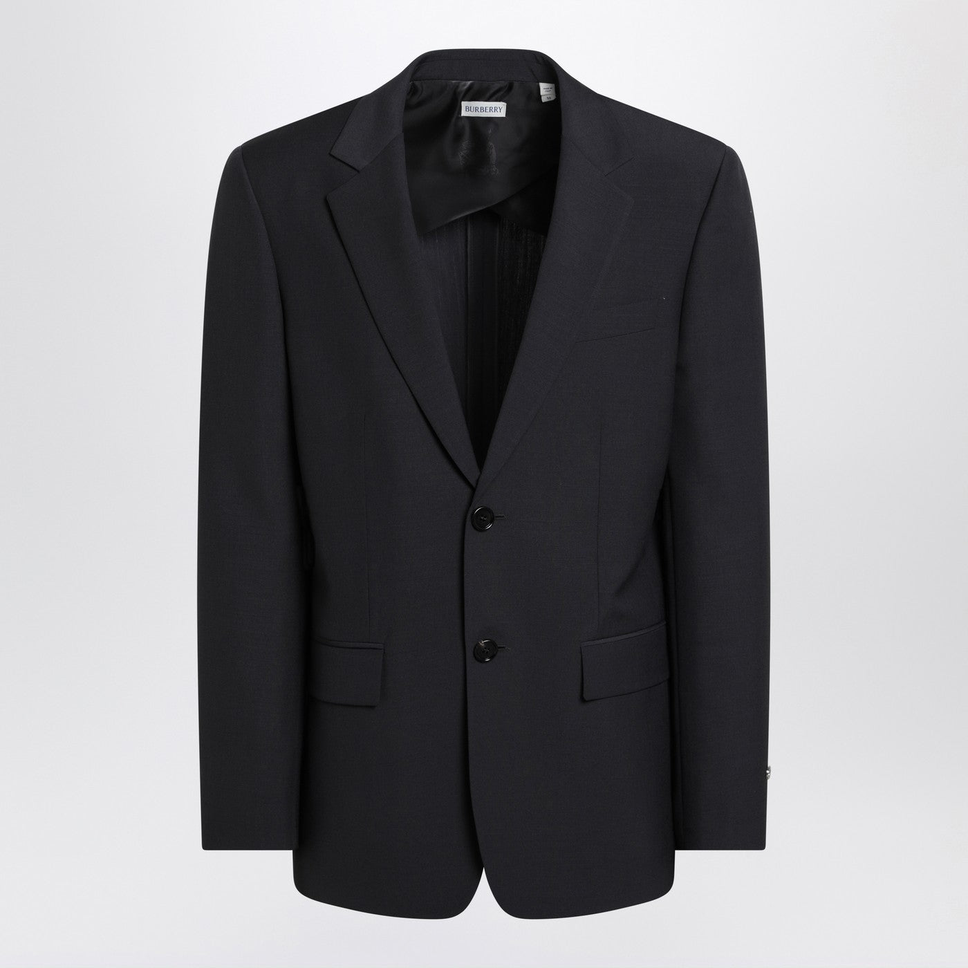 Burberry Navy Blue Wool Blend Jacket Men BURBERRY