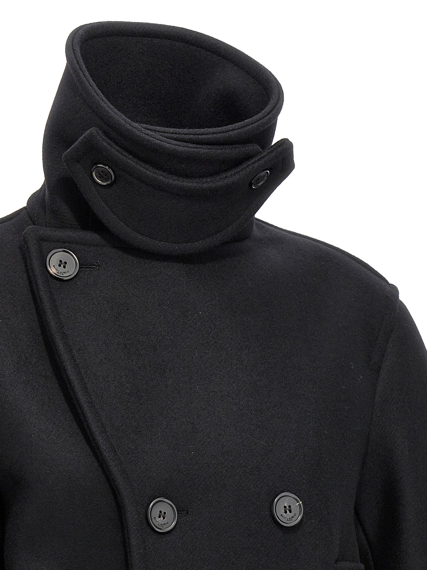 Saint Laurent Women Oversized Caban Coat SAINT LAURENT