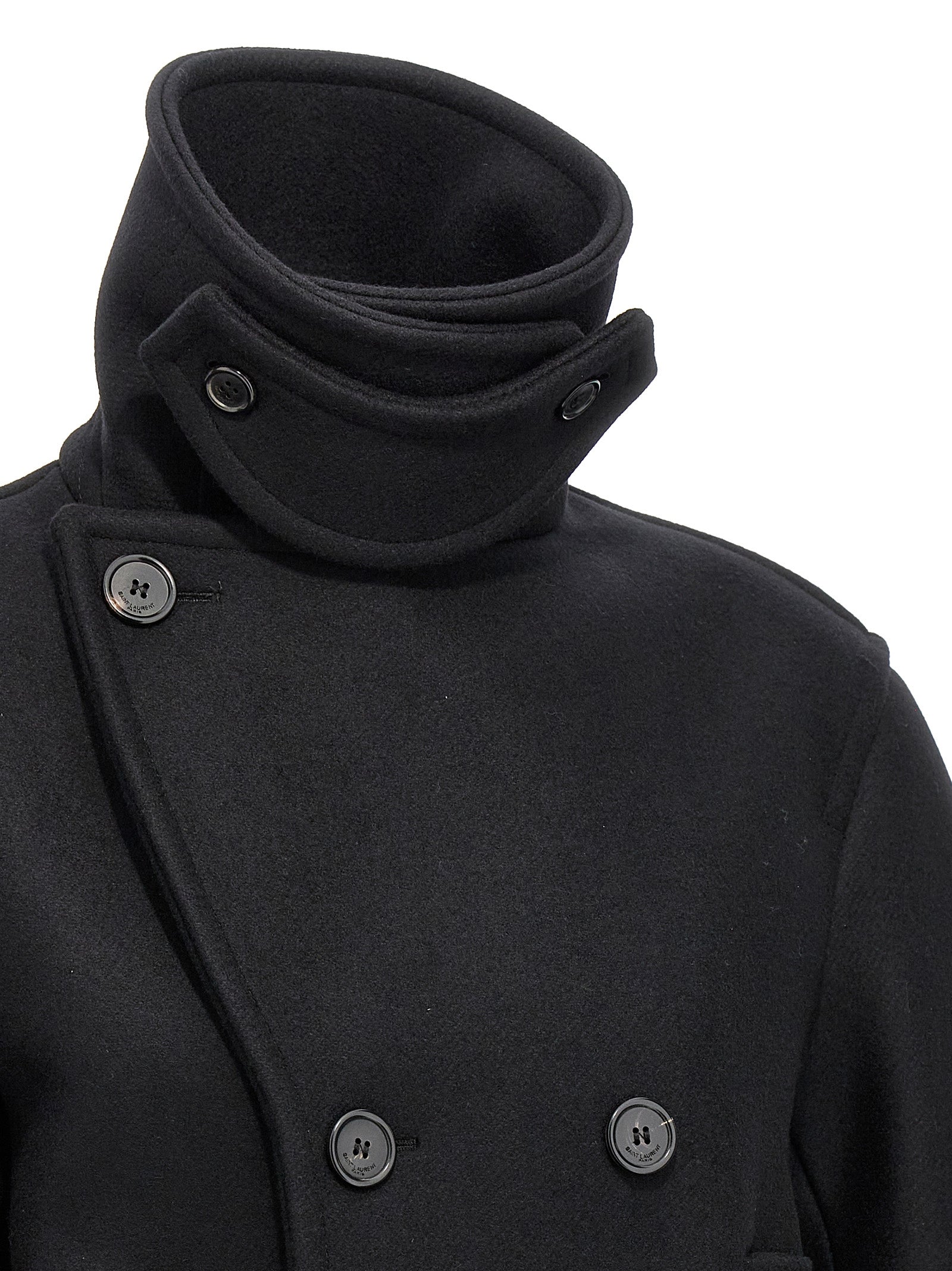 Saint Laurent Women Oversized Caban Coat SAINT LAURENT