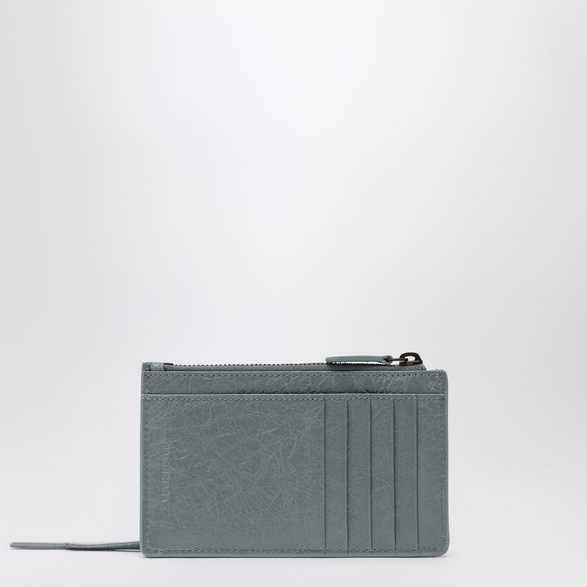 Balenciaga Le City Long Coin And Card Holder In Lambskin, Blue-Grey Women BALENCIAGA